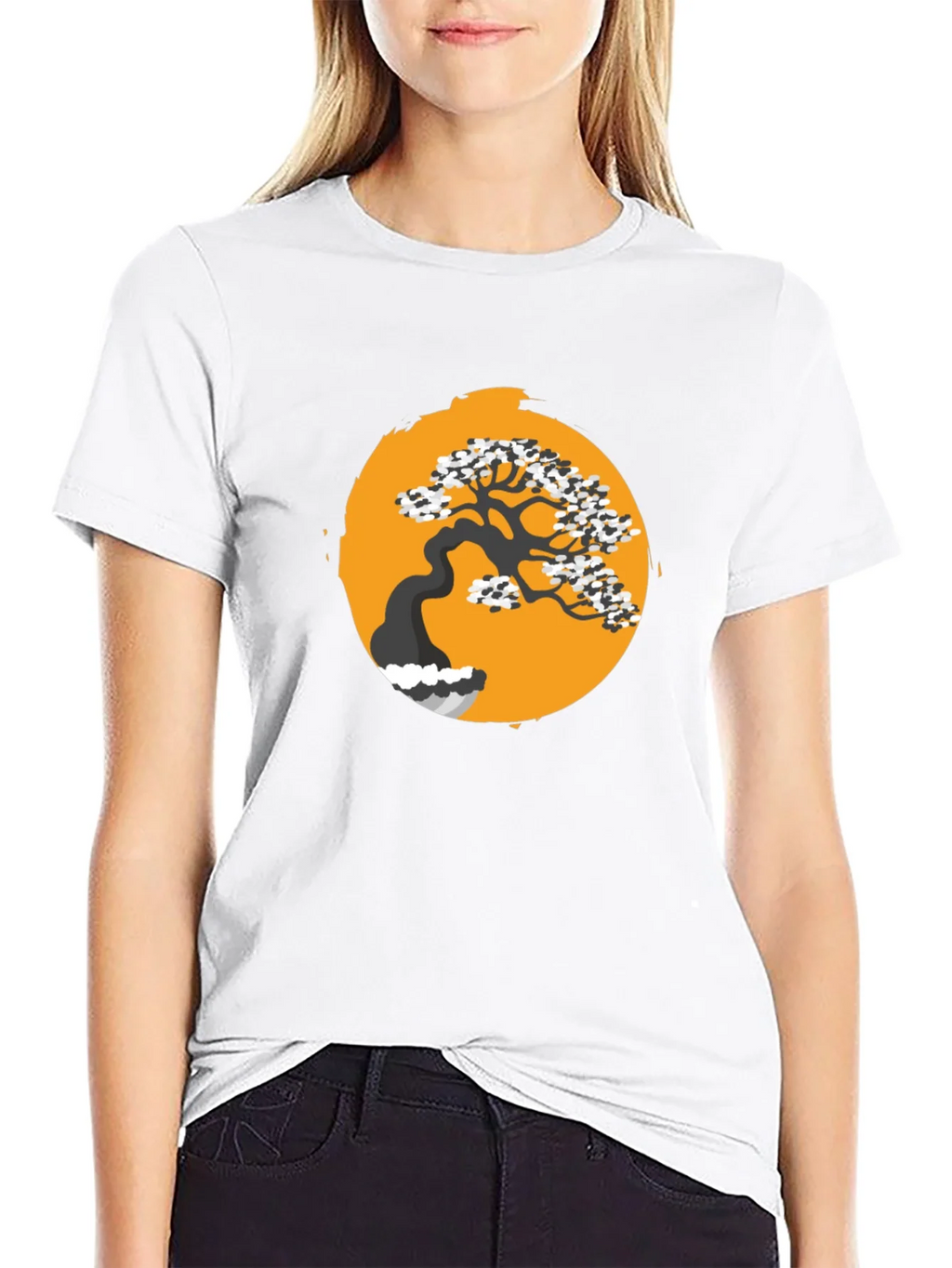 Black Bonsai Tree Graphic Tee