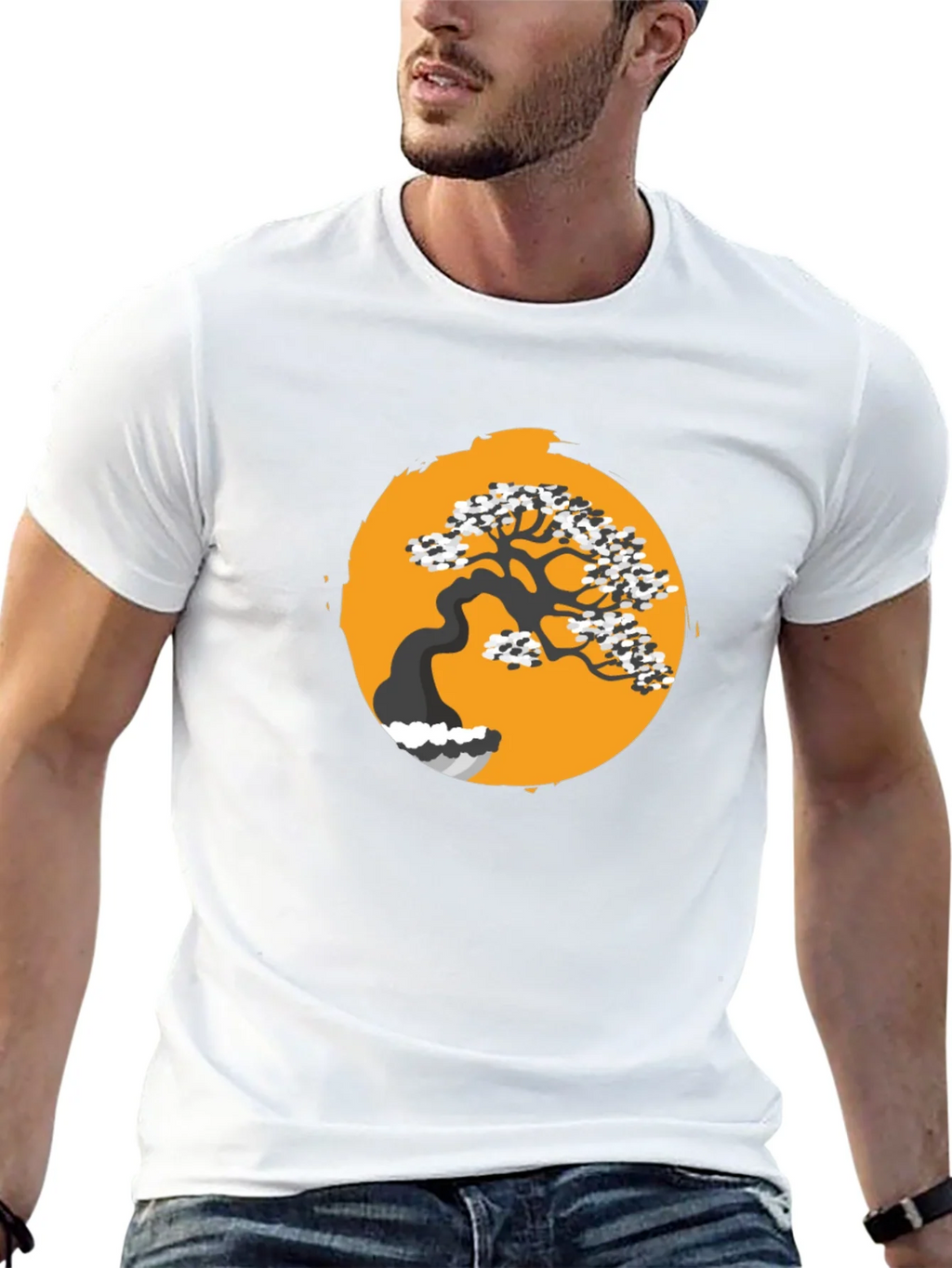 Black Bonsai Tree Graphic Tee