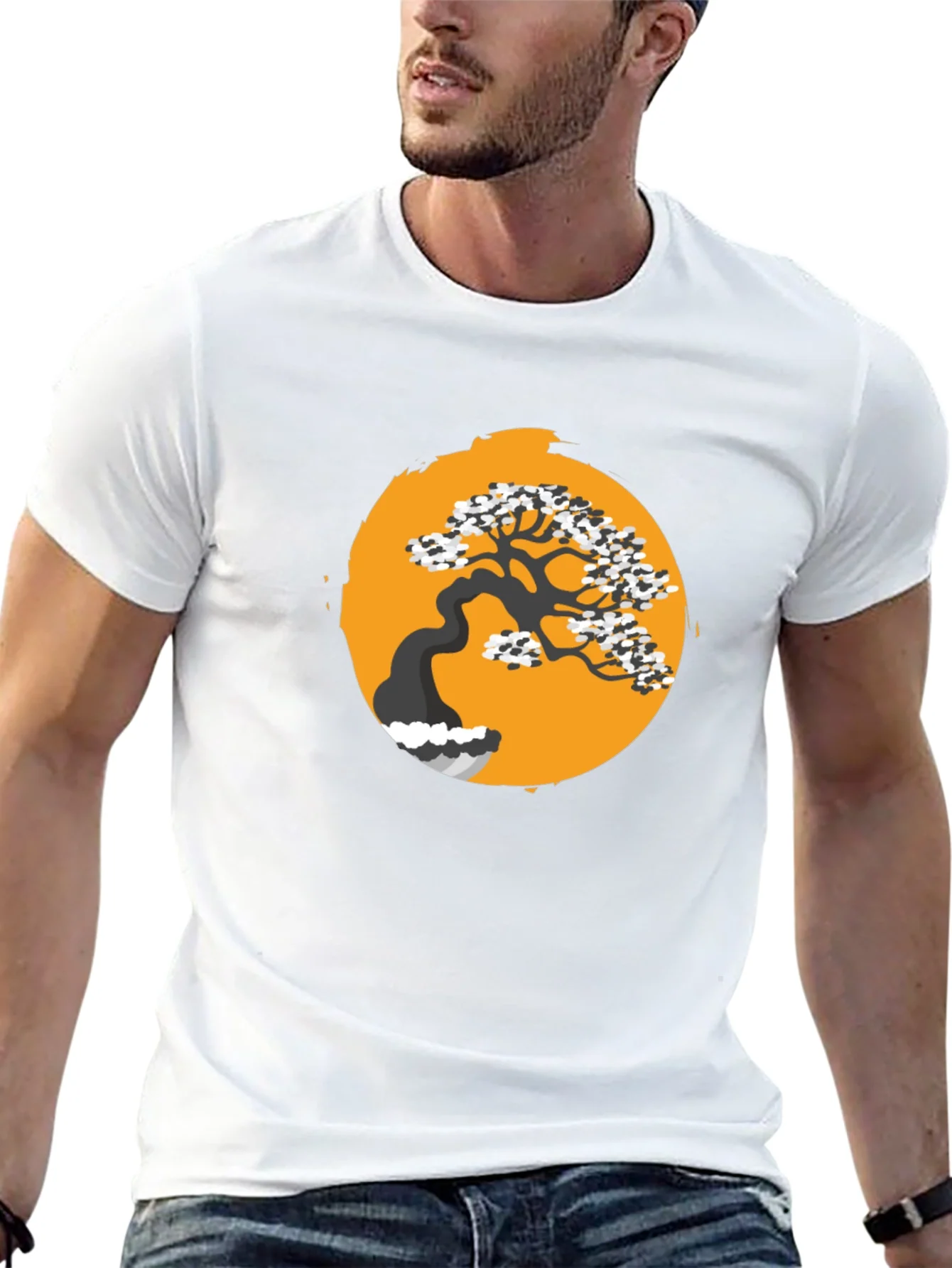 Black Bonsai Tree Graphic Tee