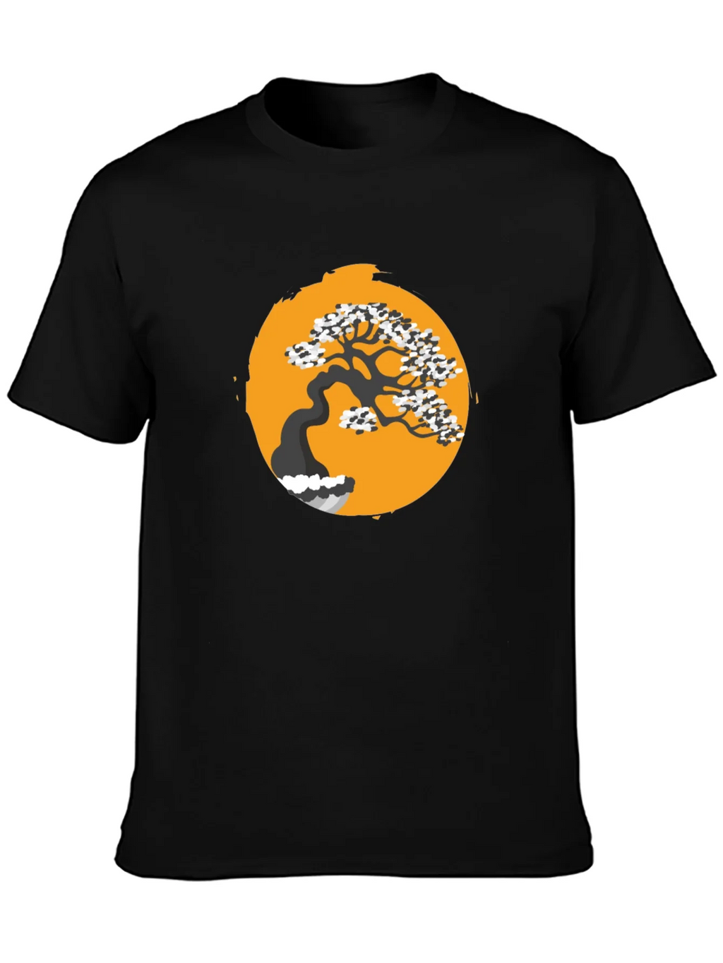 Black Bonsai Tree Graphic Tee