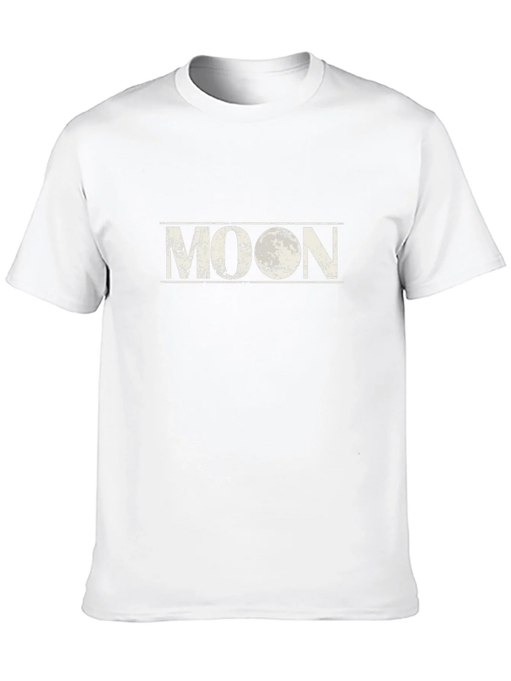 Distressed Moon Graphic Black T-Shirt