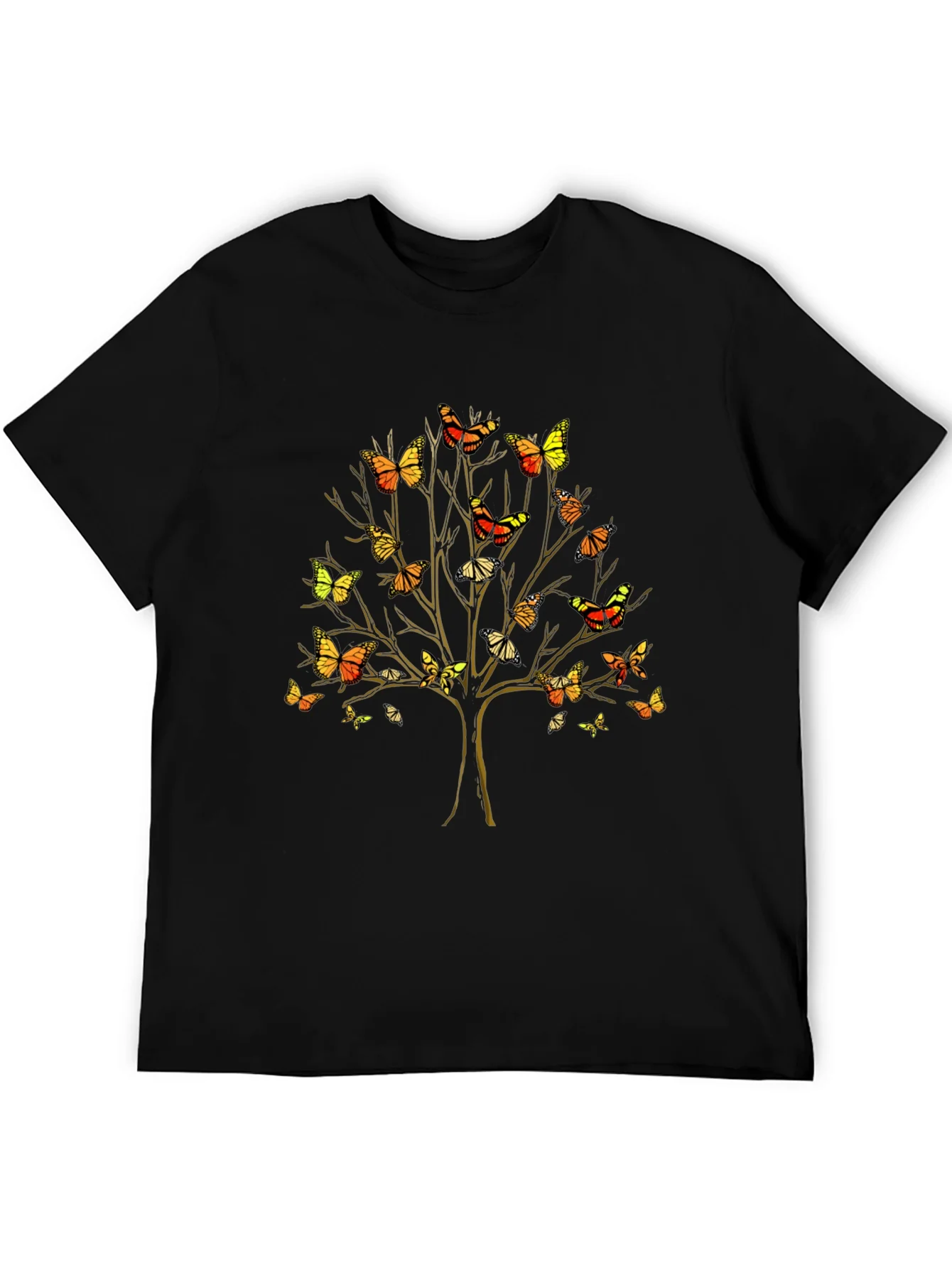 Butterfly Tree Graphic Tee - Unique Nature Inspired T-Shirt