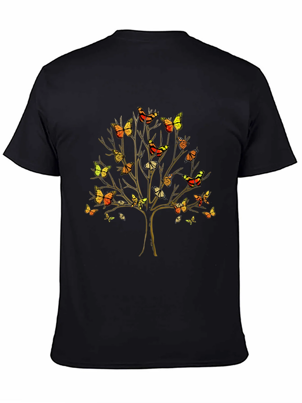 Butterfly Tree Graphic Tee - Unique Nature Inspired T-Shirt