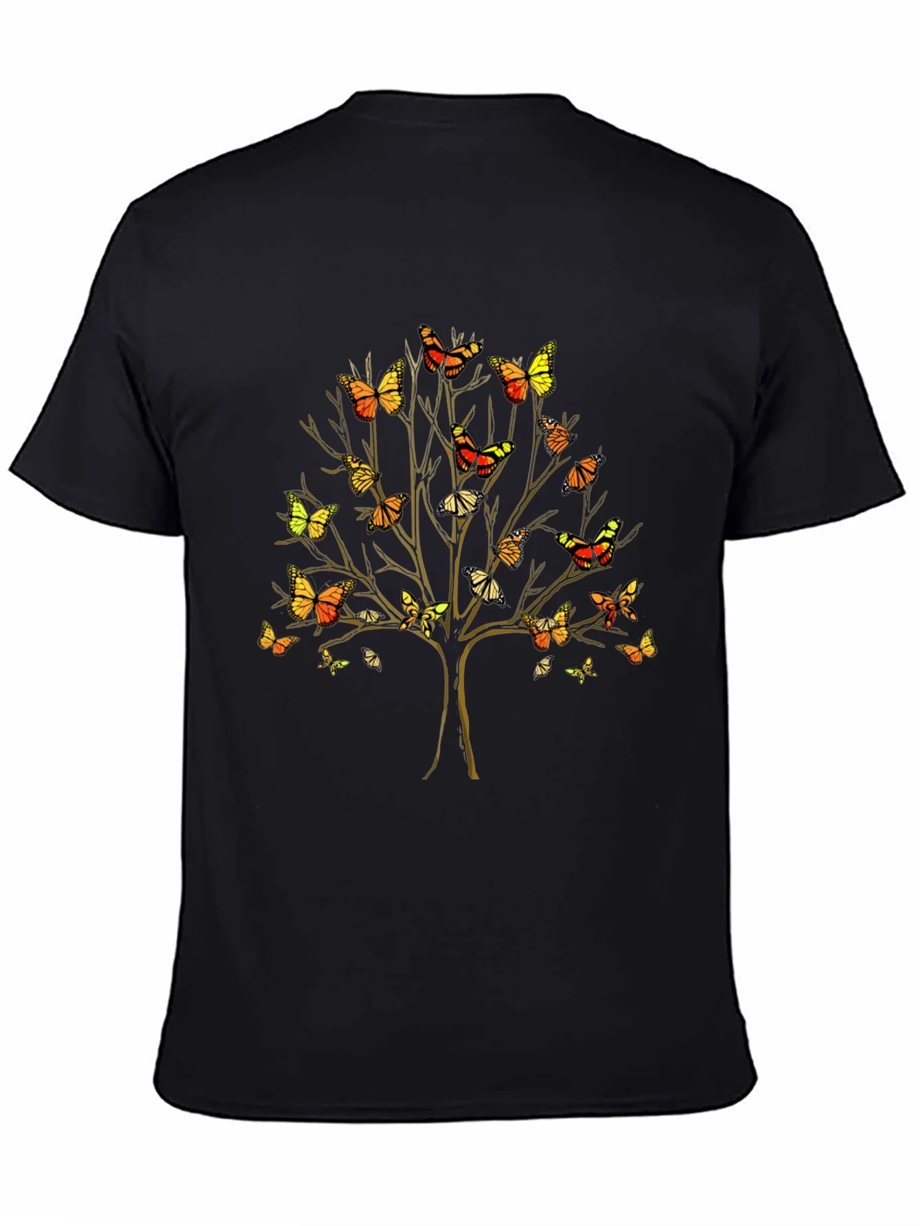 Butterfly Tree Graphic Tee - Unique Nature Inspired T-Shirt