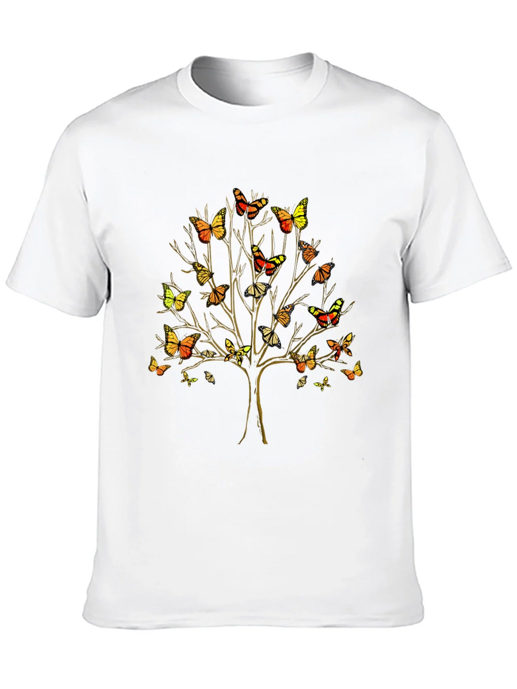 Butterfly Tree Graphic Tee - Unique Nature Inspired T-Shirt