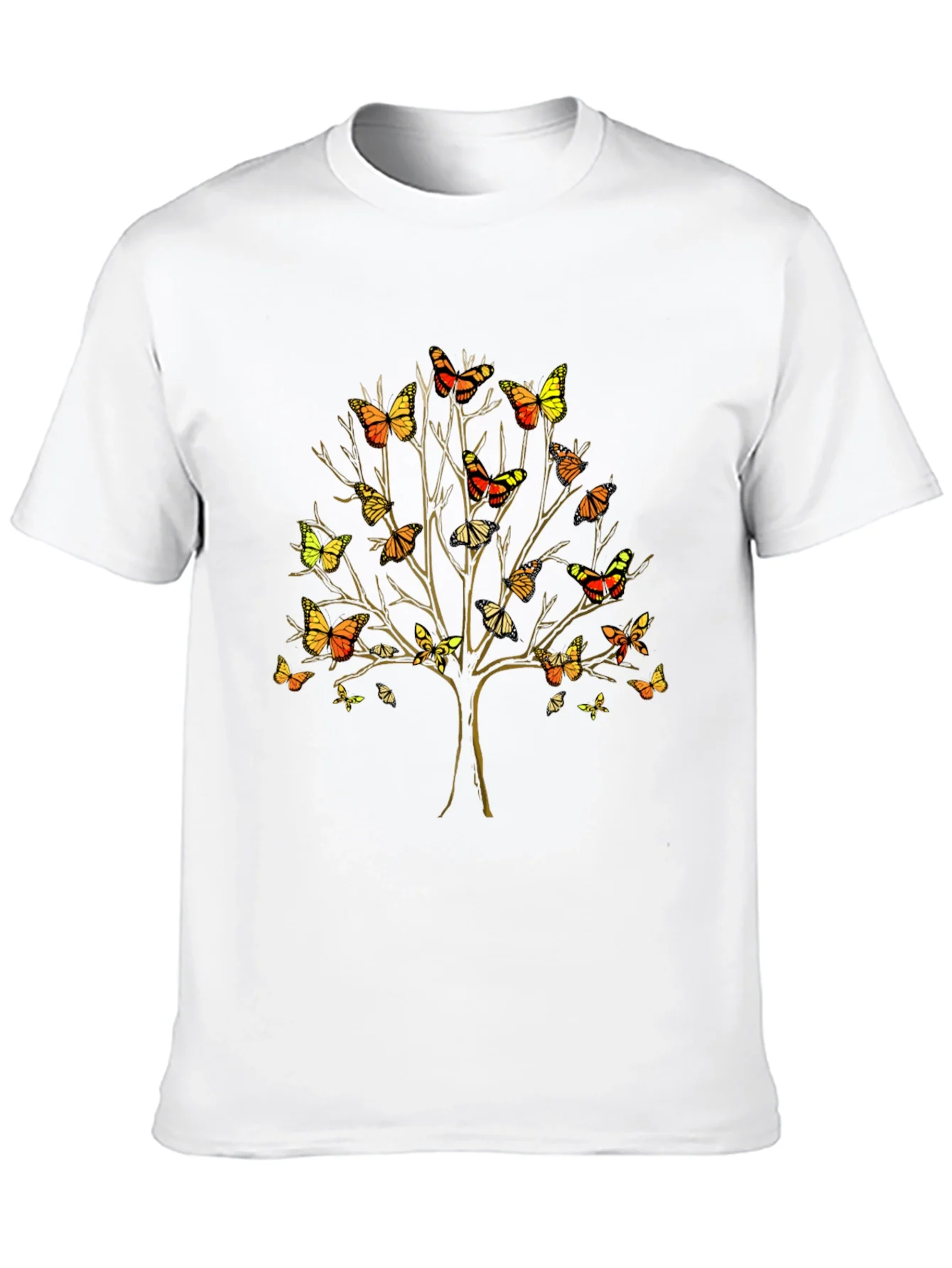 Butterfly Tree Graphic Tee - Unique Nature Inspired T-Shirt