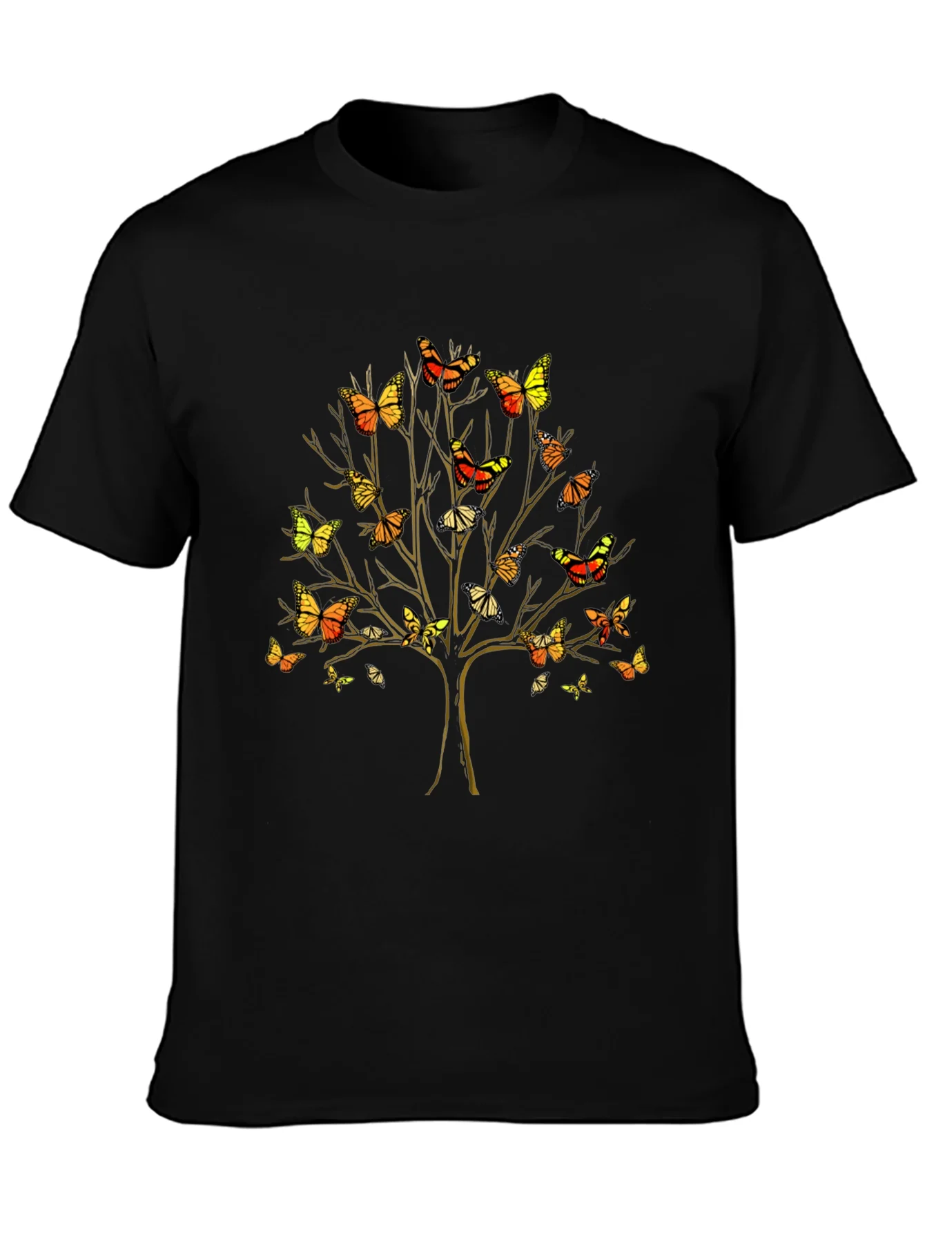 Butterfly Tree Graphic Tee - Unique Nature Inspired T-Shirt