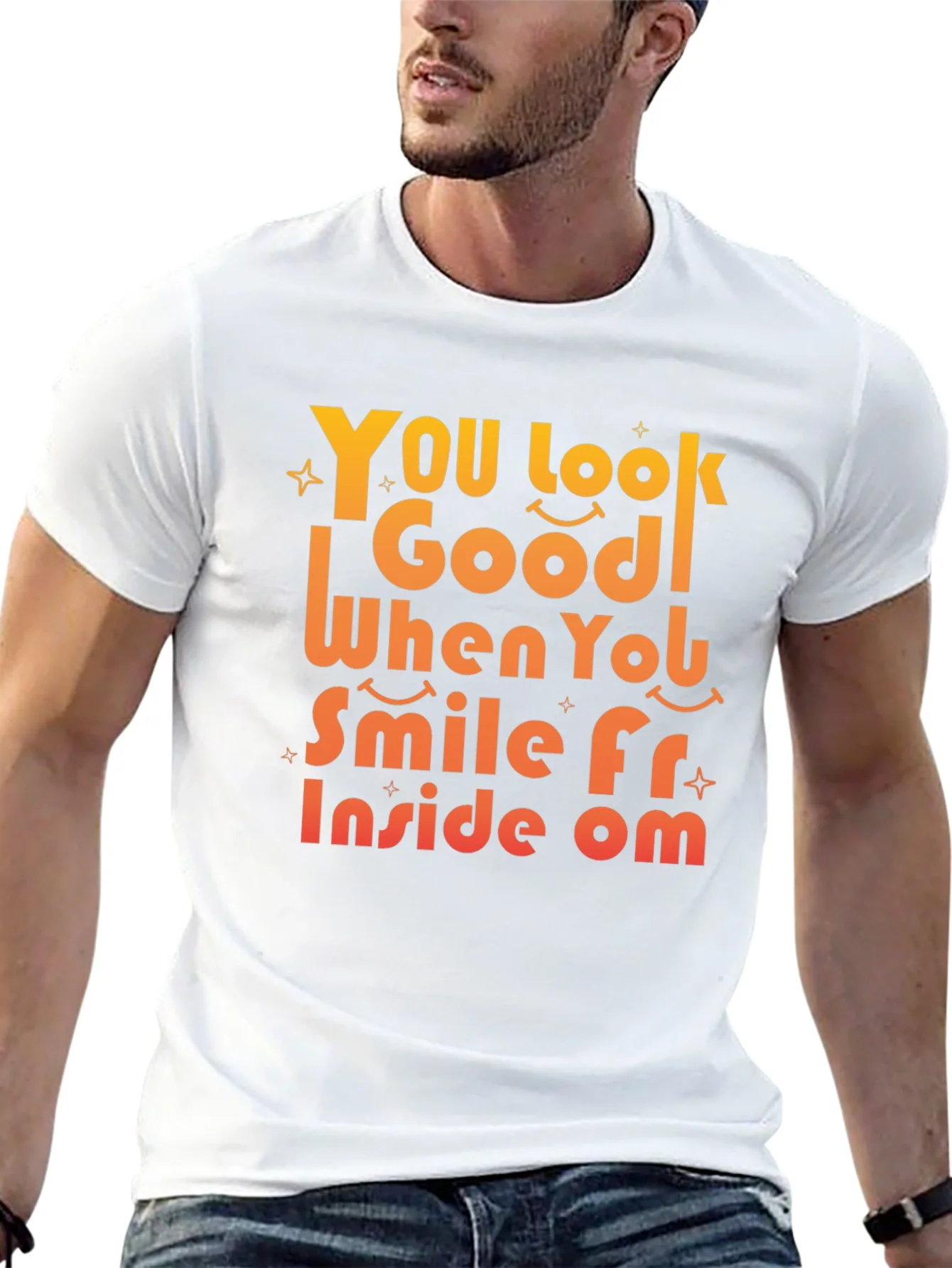 Smile From Inside Om Black Graphic Tee