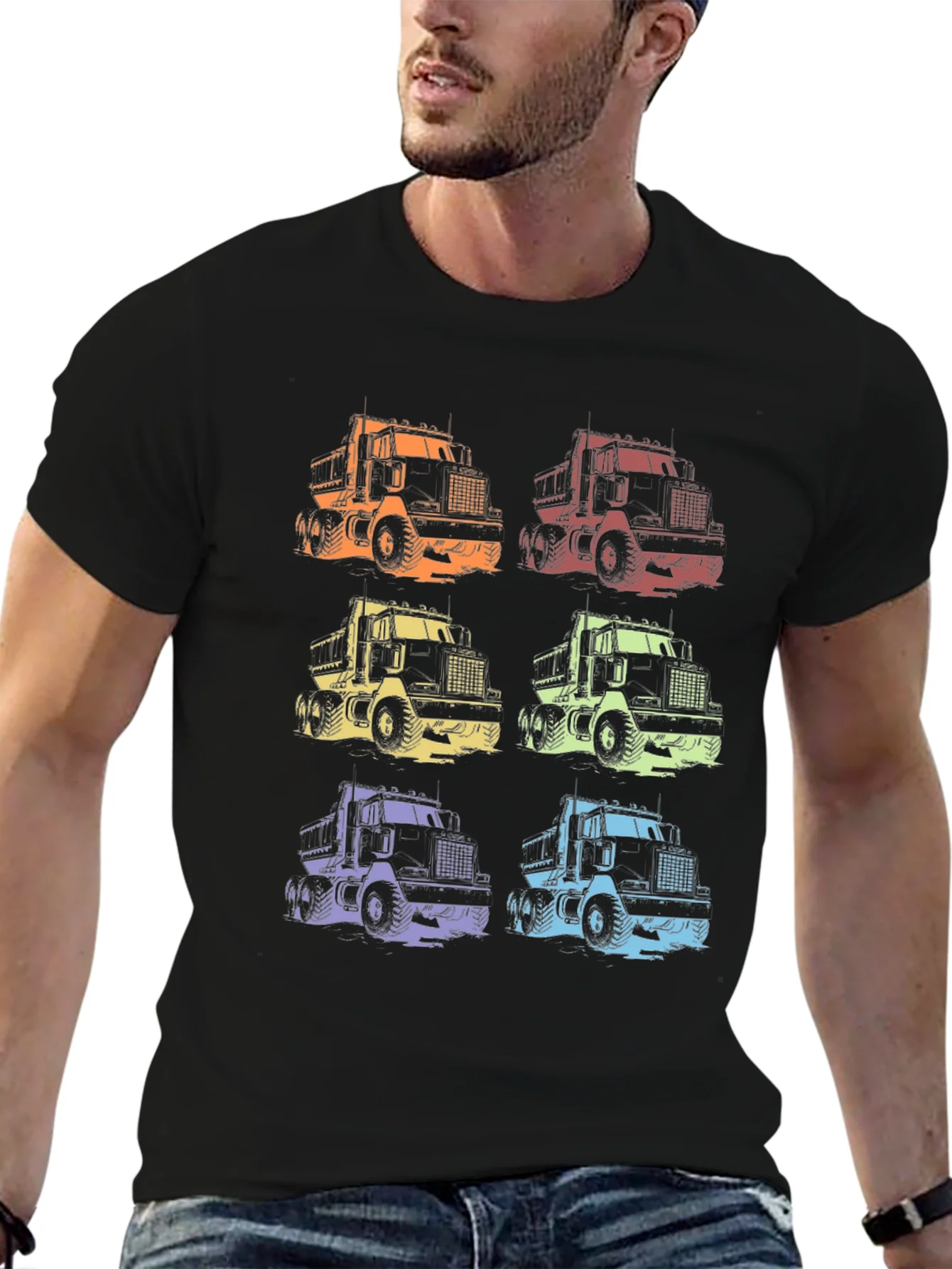 Colorful Truck Graphic T-Shirt
