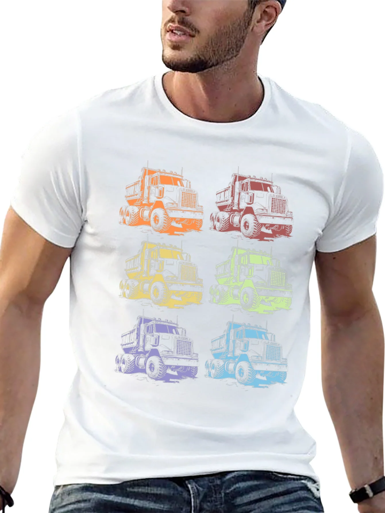 Colorful Truck Graphic T-Shirt