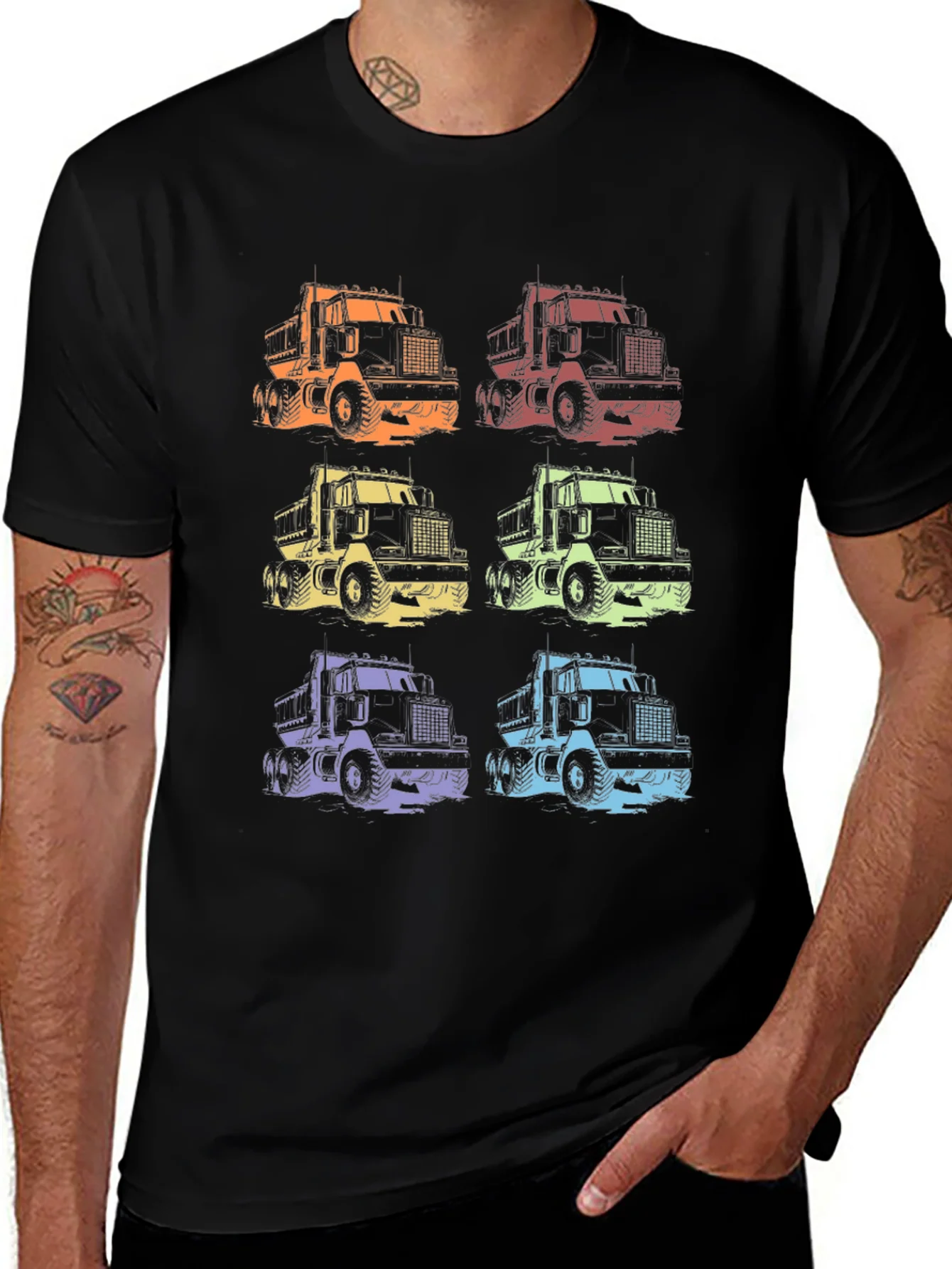 Colorful Truck Graphic T-Shirt