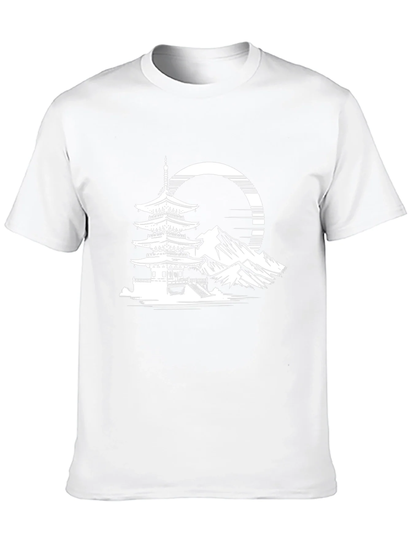 Japanese Pagoda T-Shirt - Black Graphic Tee