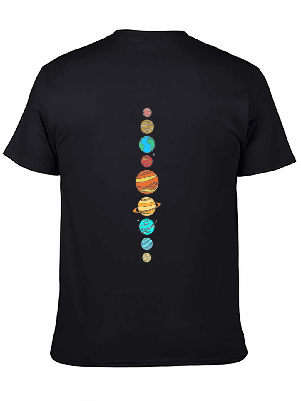 Planets Graphic Tee - Space Lovers Black T-Shirt