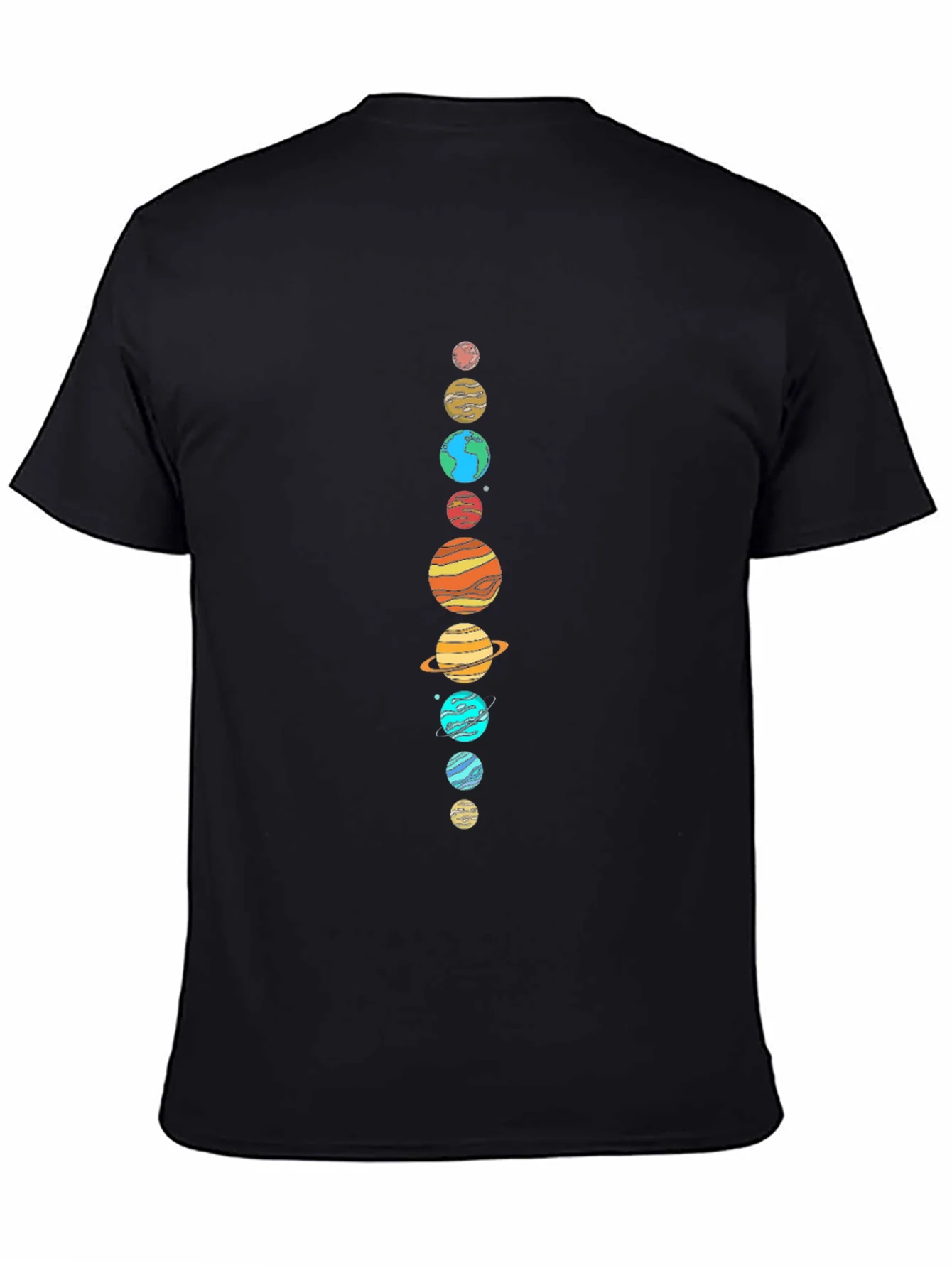 Planets Graphic Tee - Space Lovers Black T-Shirt