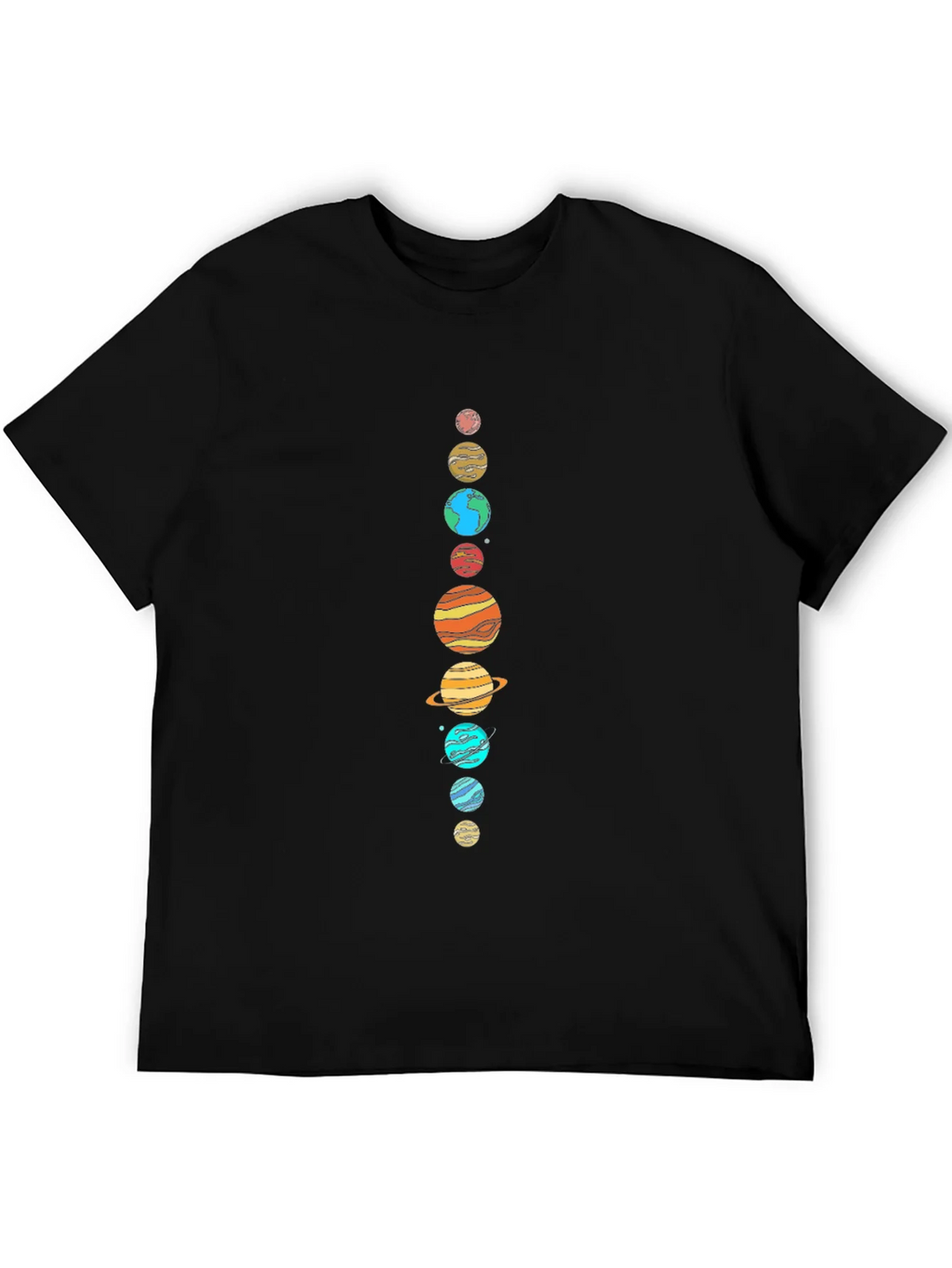 Planets Graphic Tee - Space Lovers Black T-Shirt