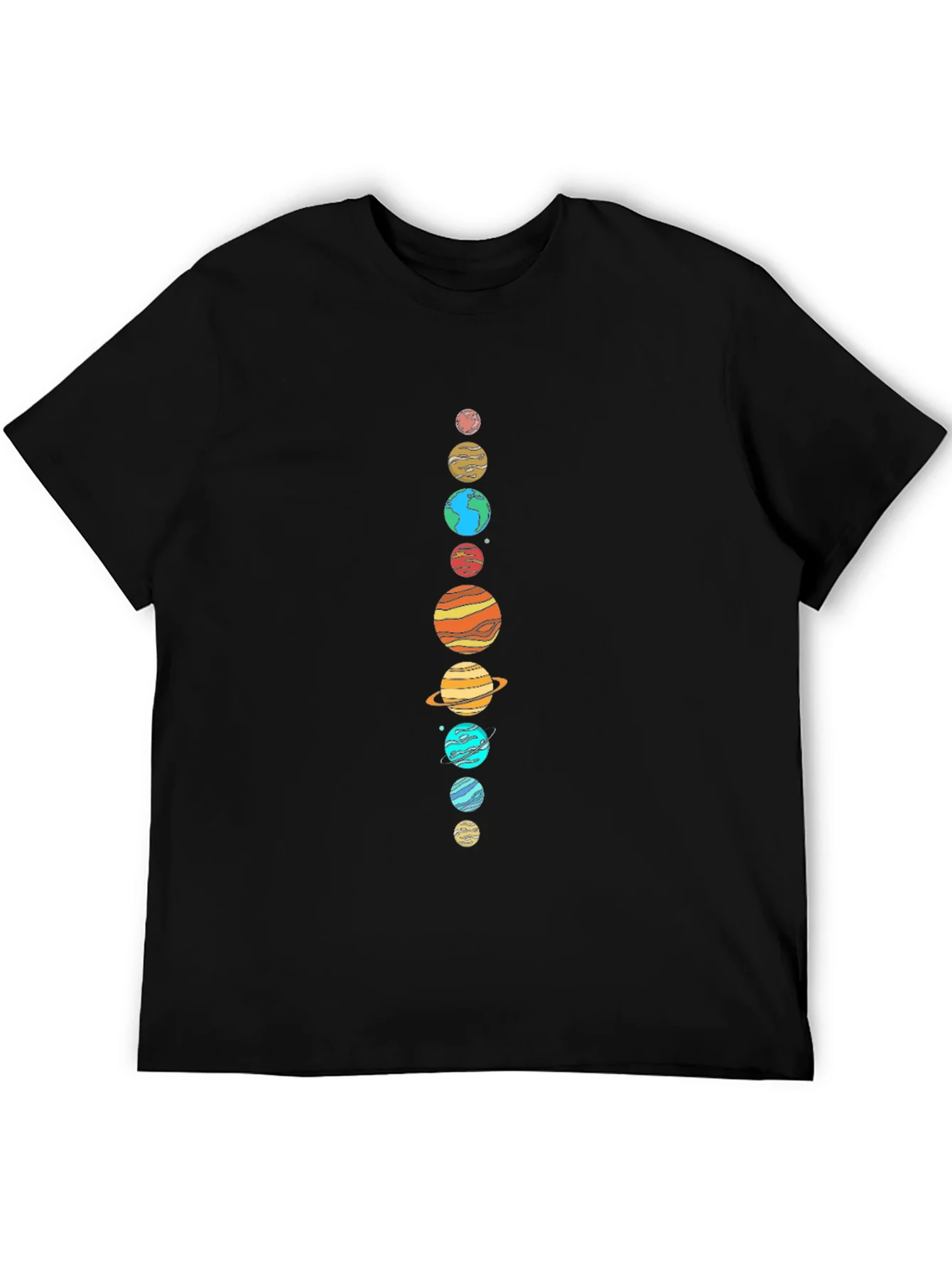 Planets Graphic Tee - Space Lovers Black T-Shirt