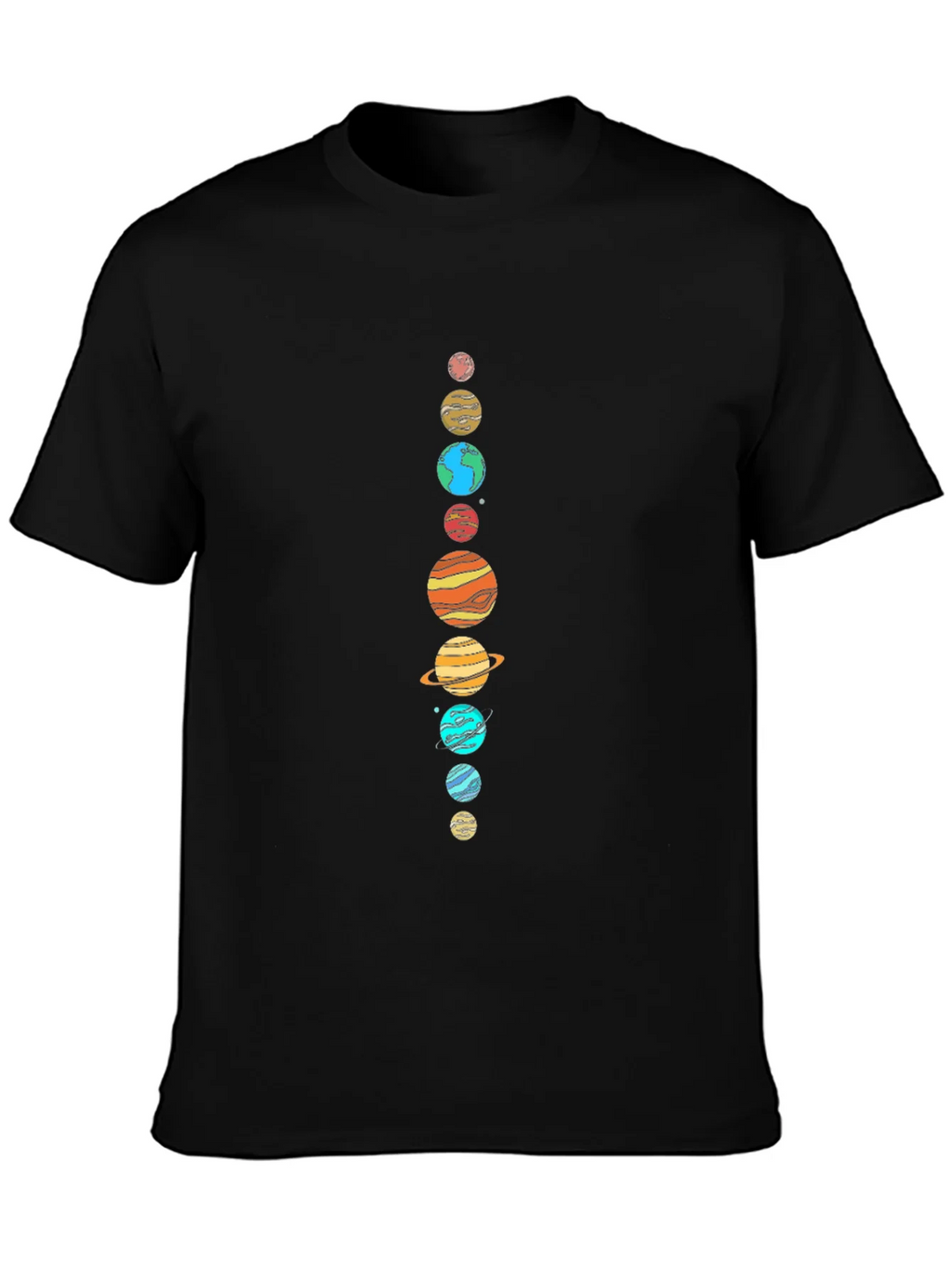 Planets Graphic Tee - Space Lovers Black T-Shirt