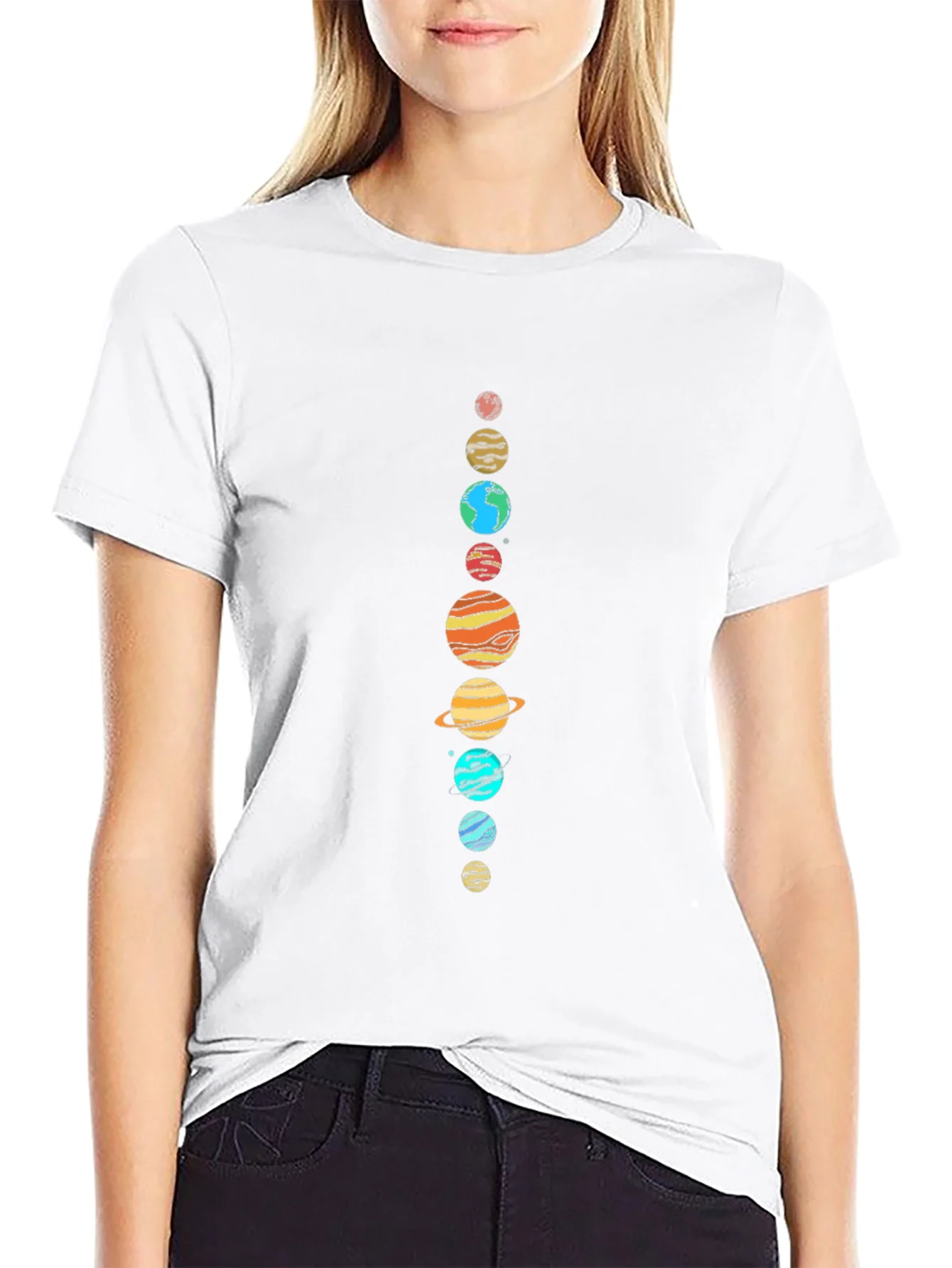 Planets Graphic Tee - Space Lovers Black T-Shirt