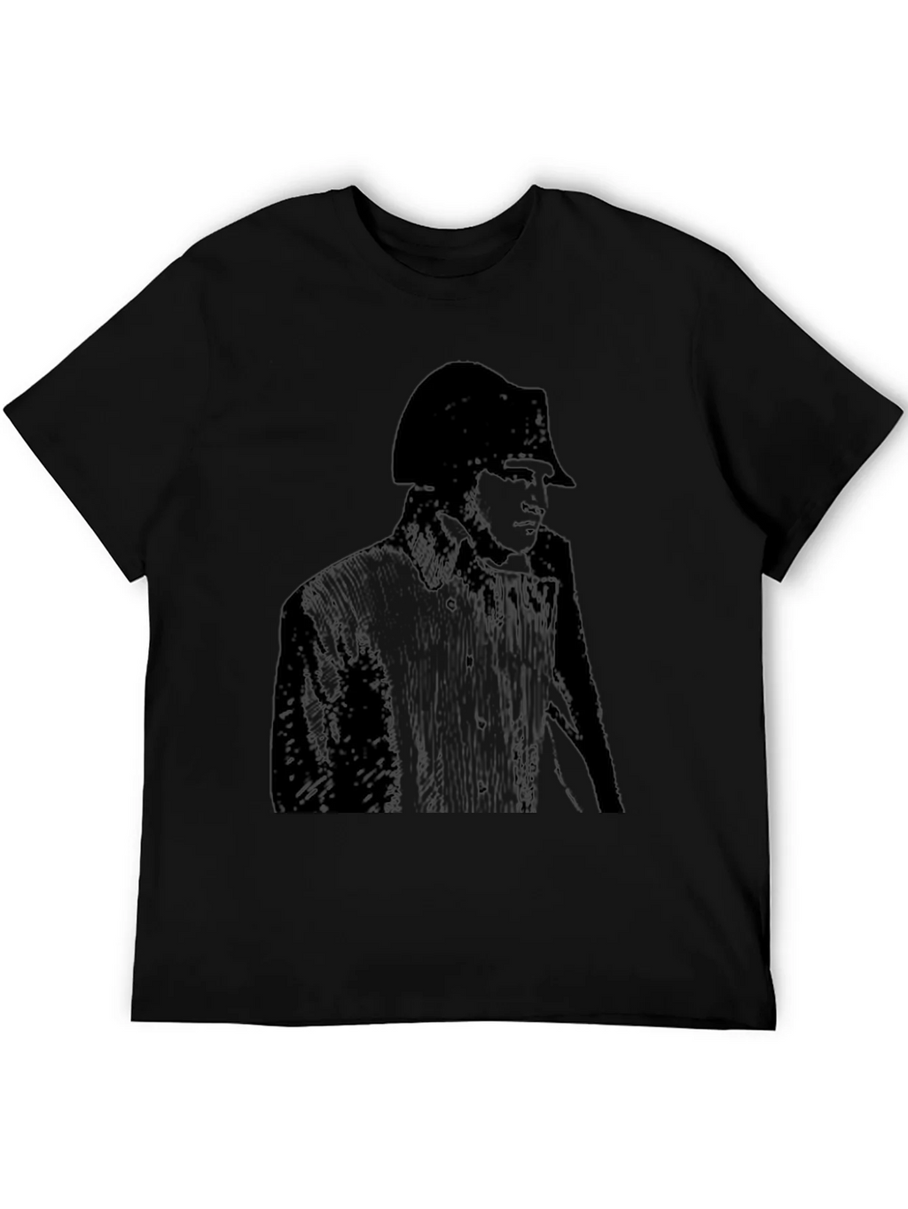 Napoleon Portrait Graphic Tee - Soft Black Cotton