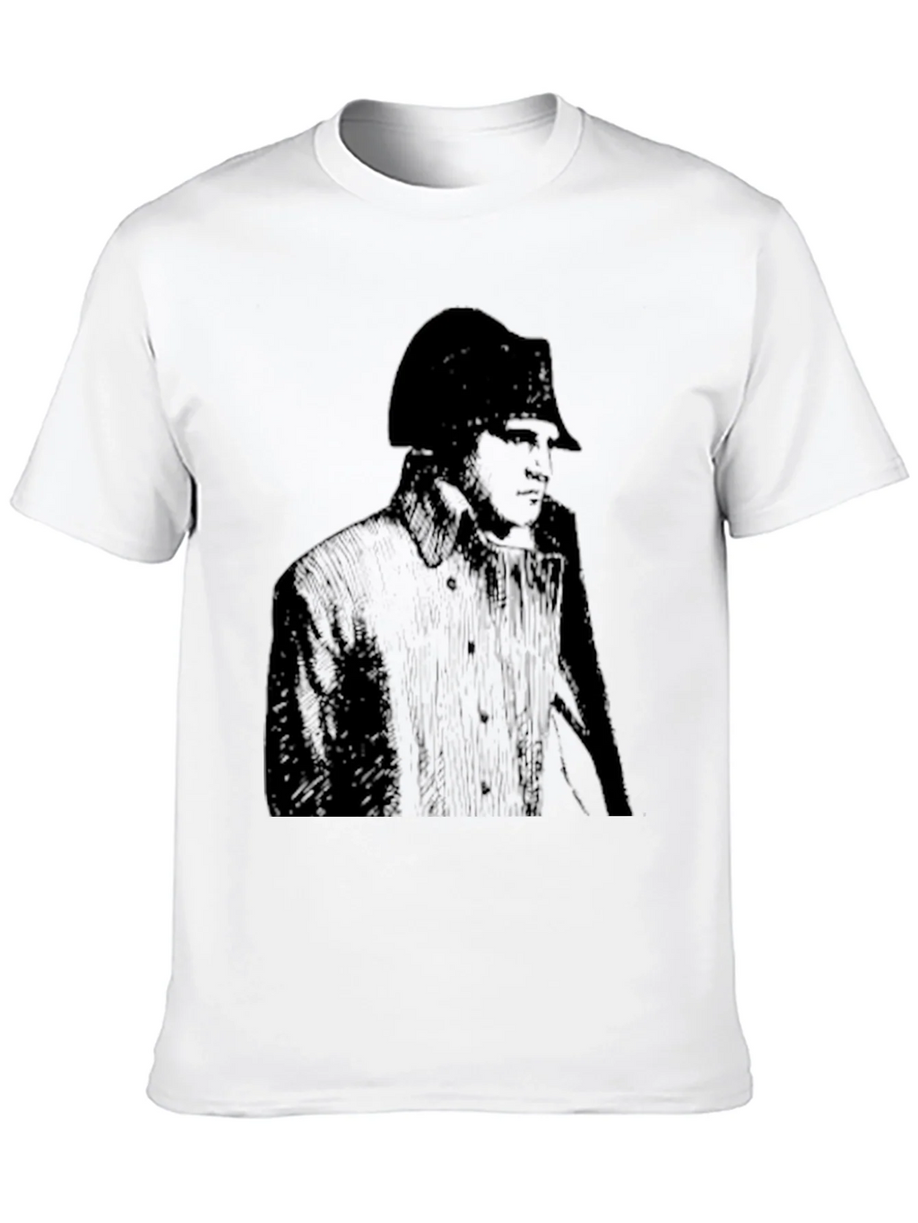 Napoleon Portrait Graphic Tee - Soft Black Cotton