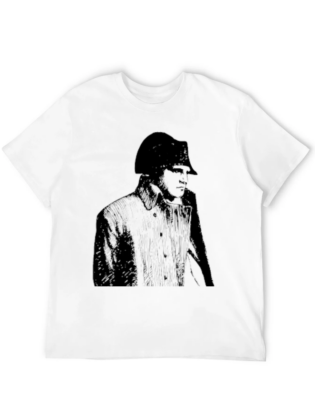 Napoleon Portrait Graphic Tee - Soft Black Cotton