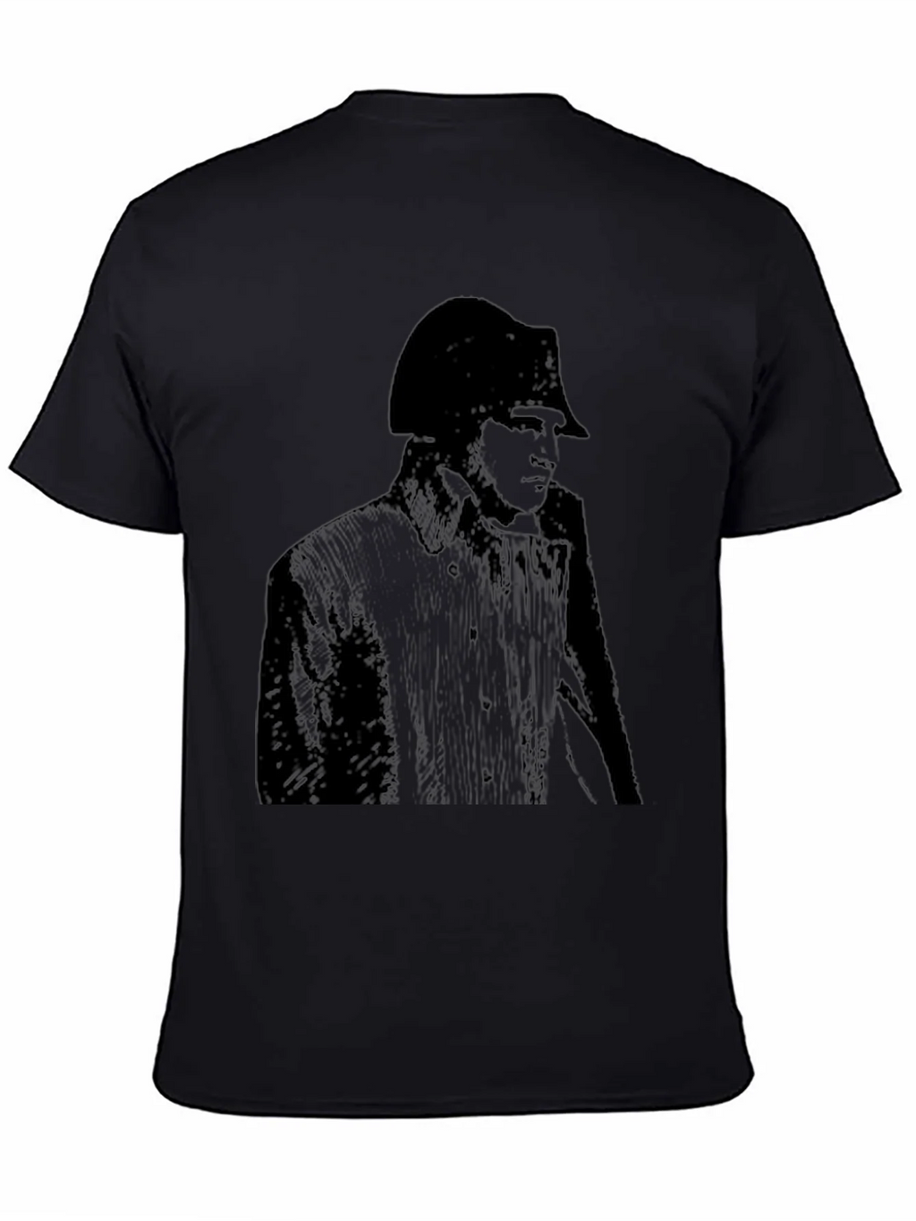 Napoleon Portrait Graphic Tee - Soft Black Cotton