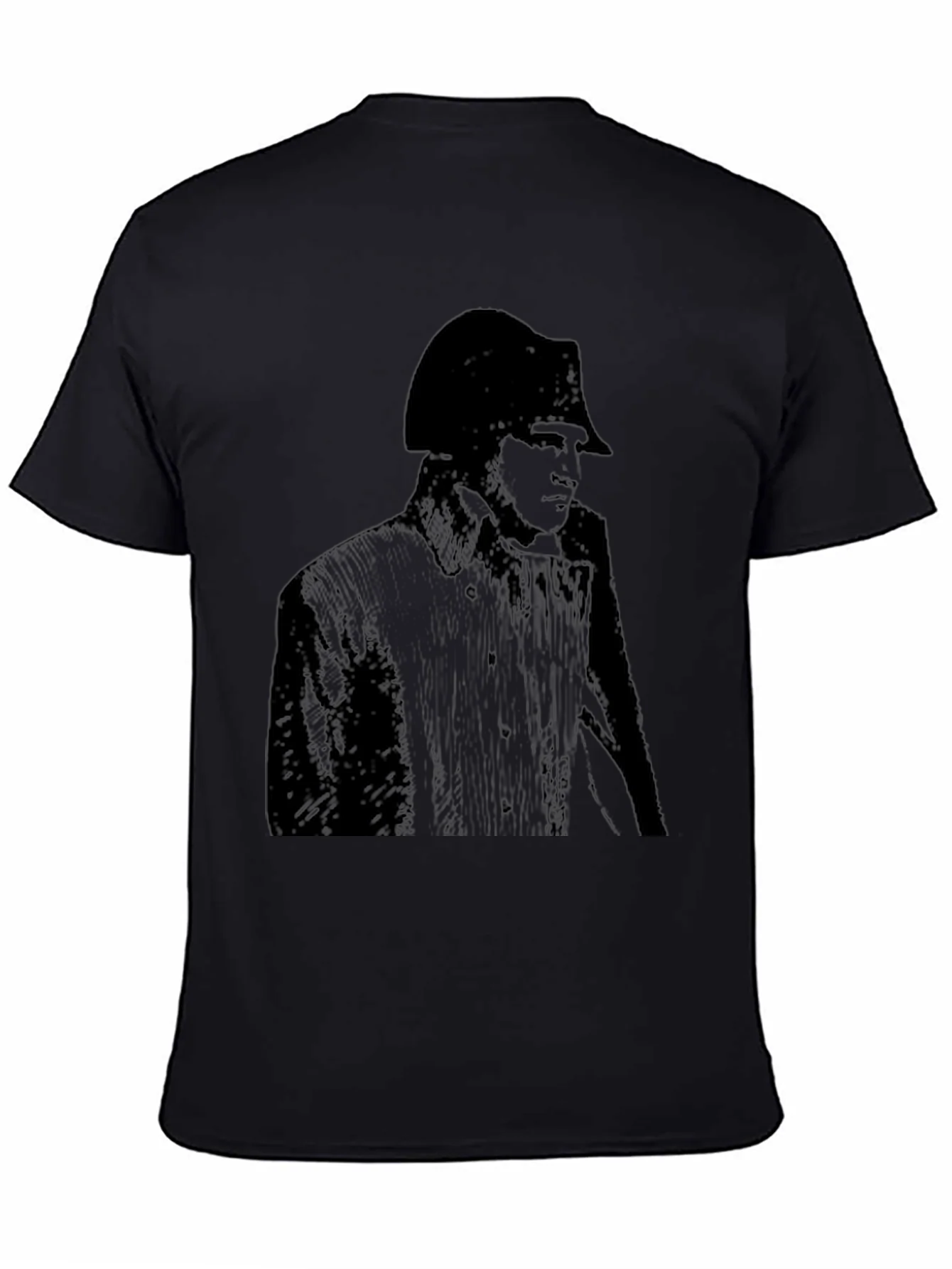 Napoleon Portrait Graphic Tee - Soft Black Cotton