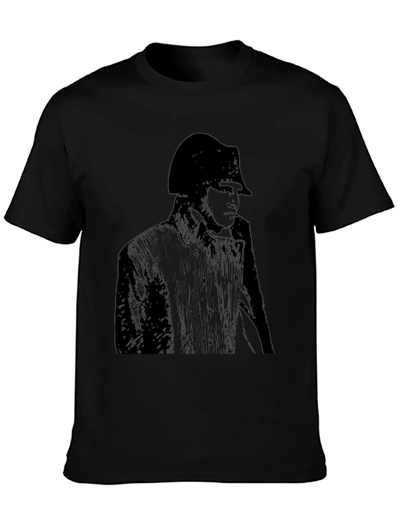 Napoleon Portrait Graphic Tee - Soft Black Cotton
