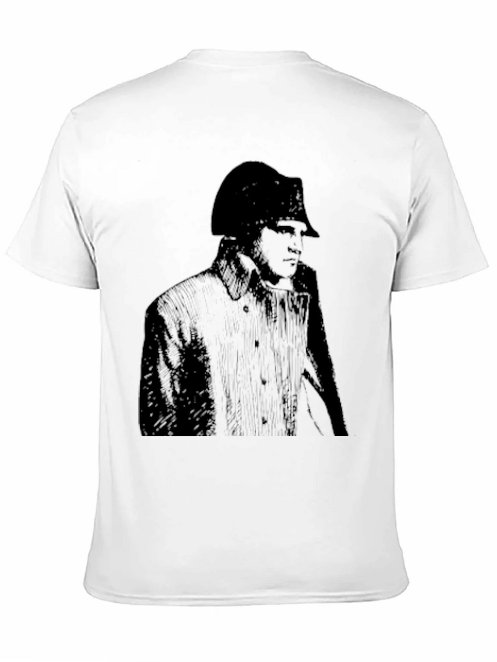 Napoleon Portrait Graphic Tee - Soft Black Cotton