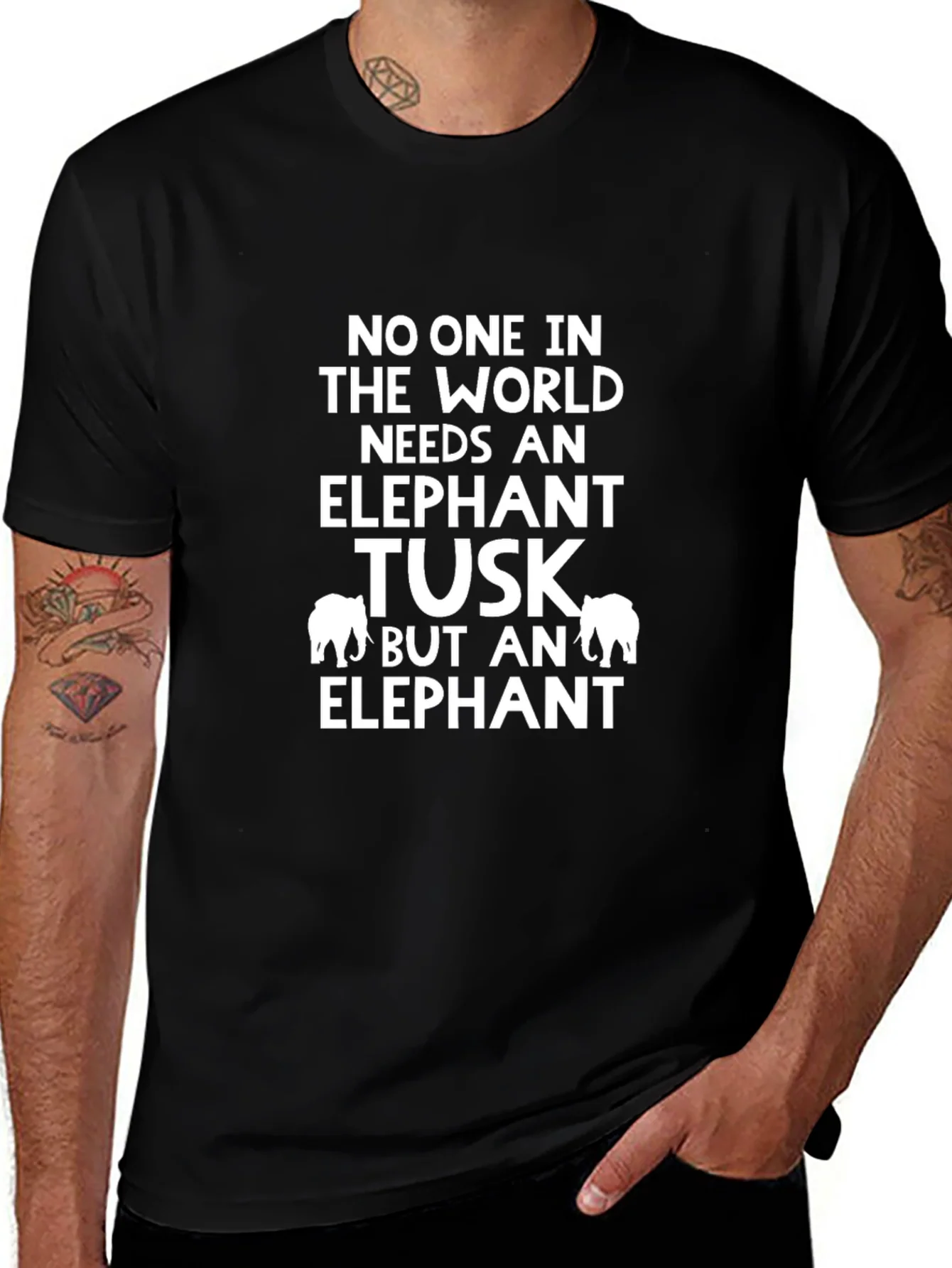 Elephant Tusk Awareness Graphic Tee