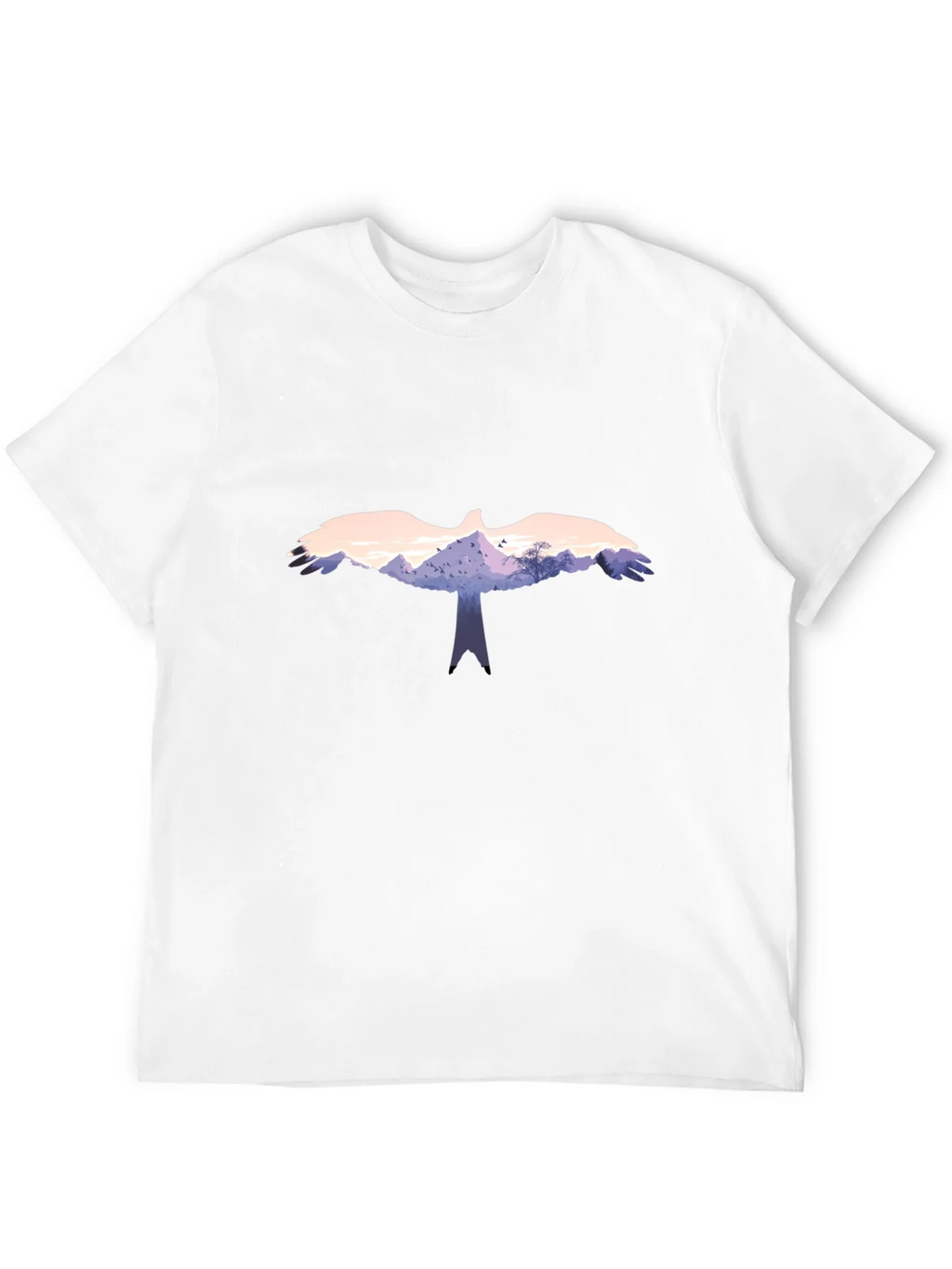 Eagle Landscape Graphic Black T-Shirt