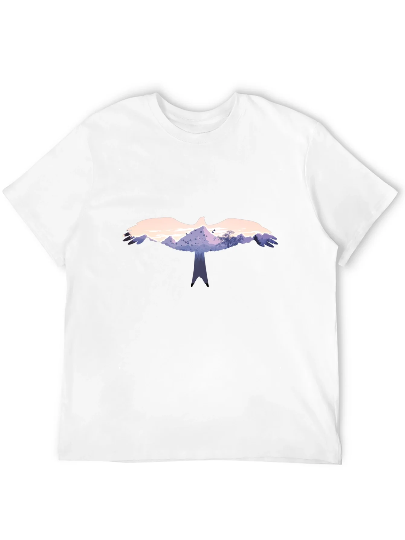 Eagle Landscape Graphic Black T-Shirt