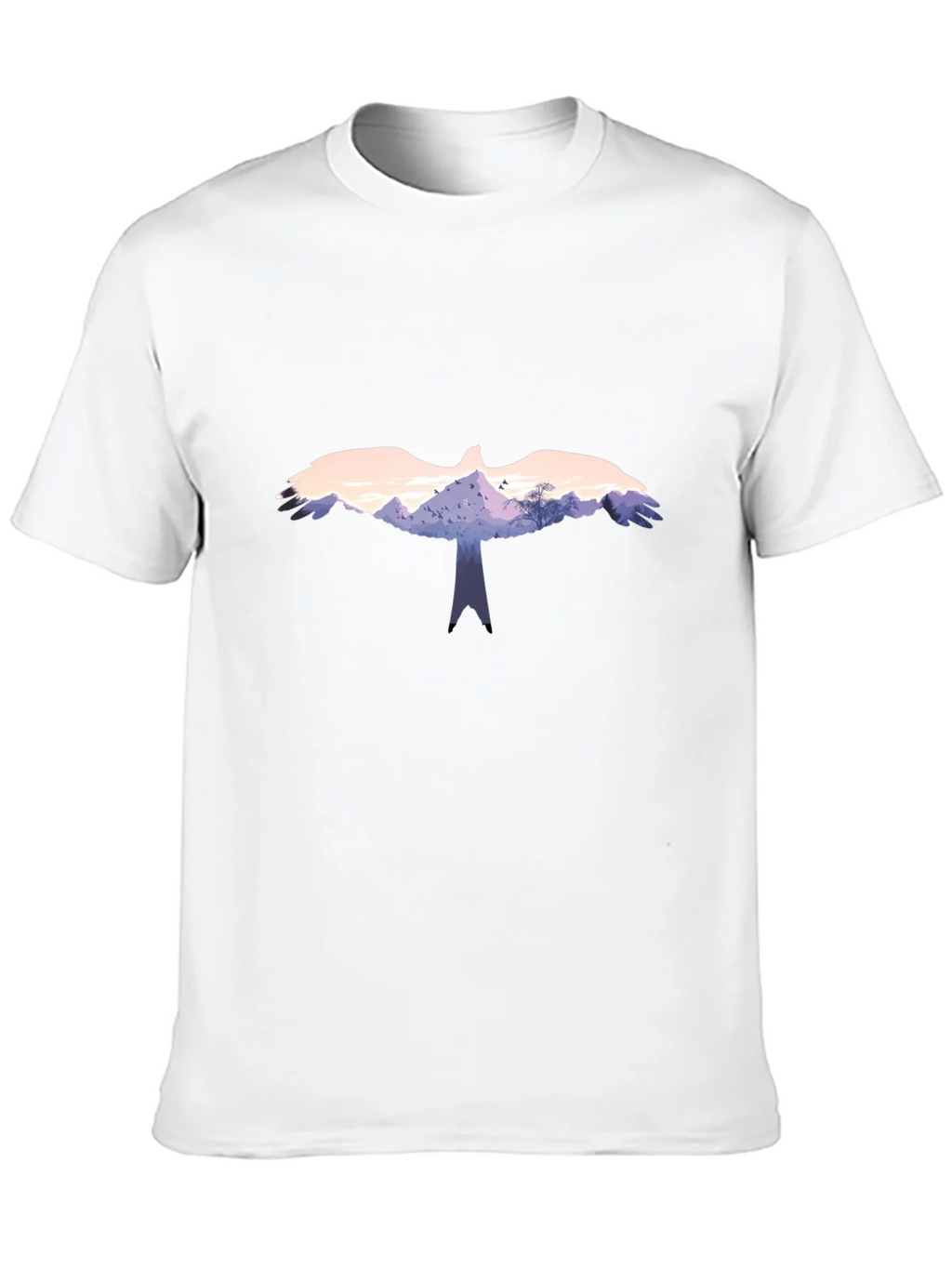Eagle Landscape Graphic Black T-Shirt