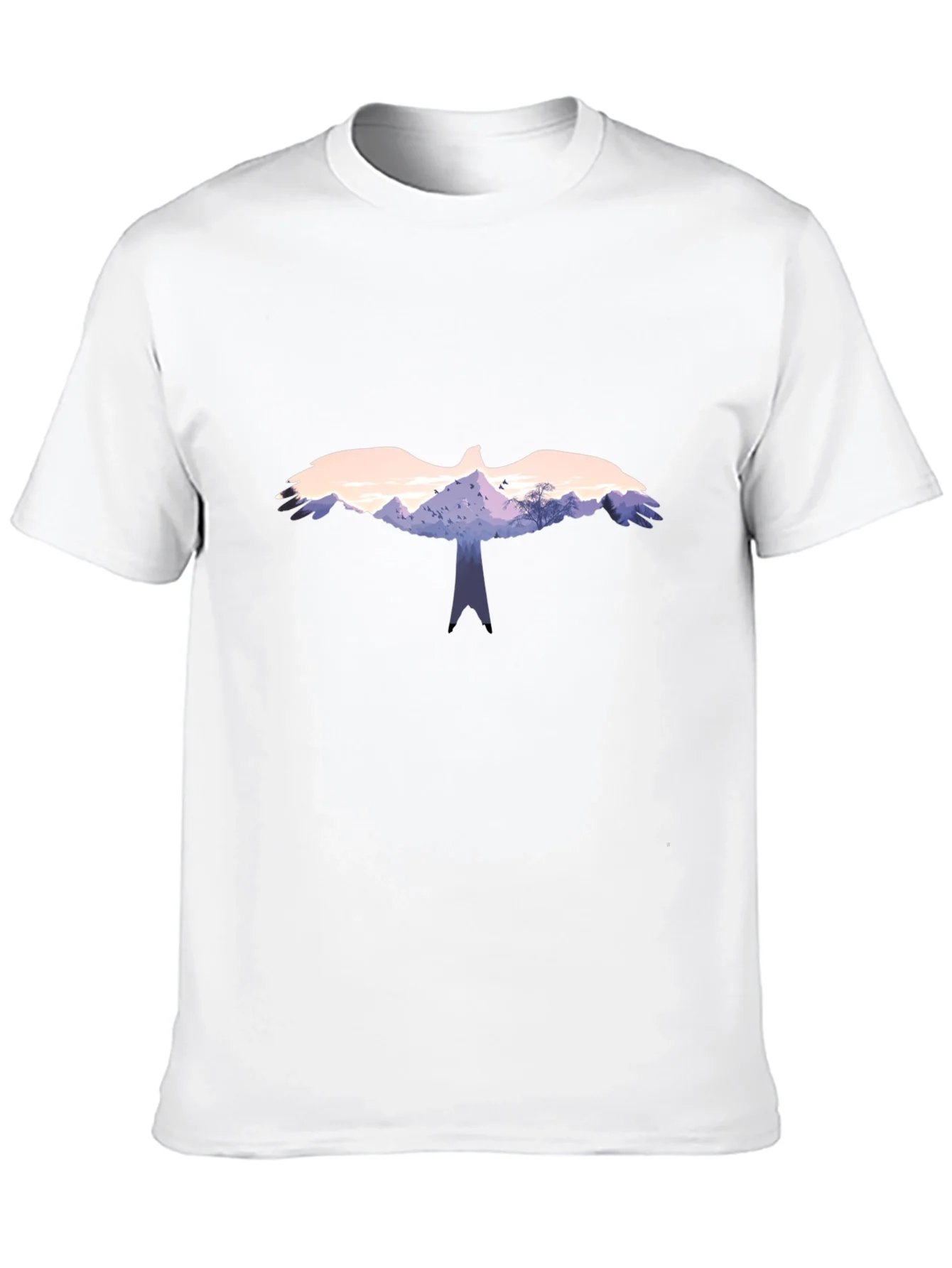 Eagle Landscape Graphic Black T-Shirt