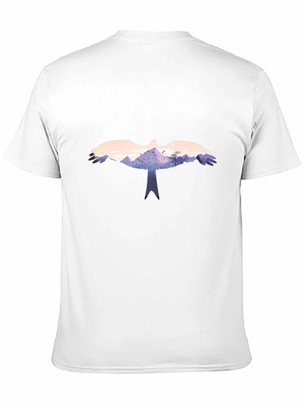 Eagle Landscape Graphic Black T-Shirt