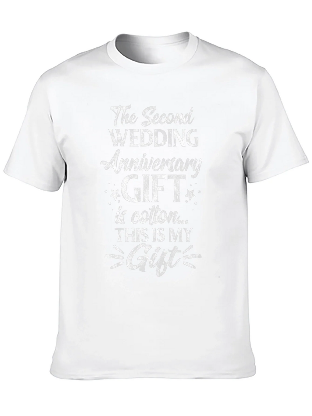 2nd Wedding Anniversary Gift T-Shirt - Cotton Anniversary