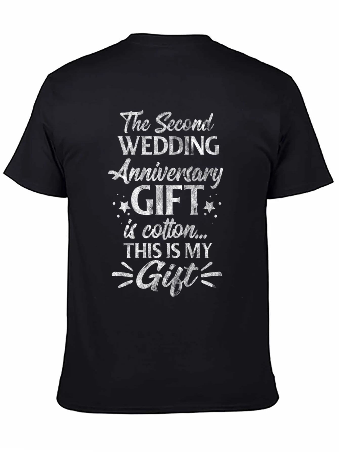 2nd Wedding Anniversary Gift T-Shirt - Cotton Anniversary