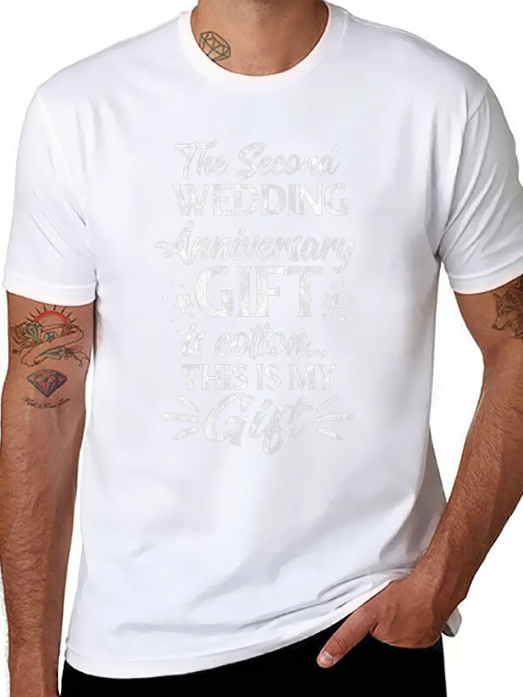 2nd Wedding Anniversary Gift T-Shirt - Cotton Anniversary