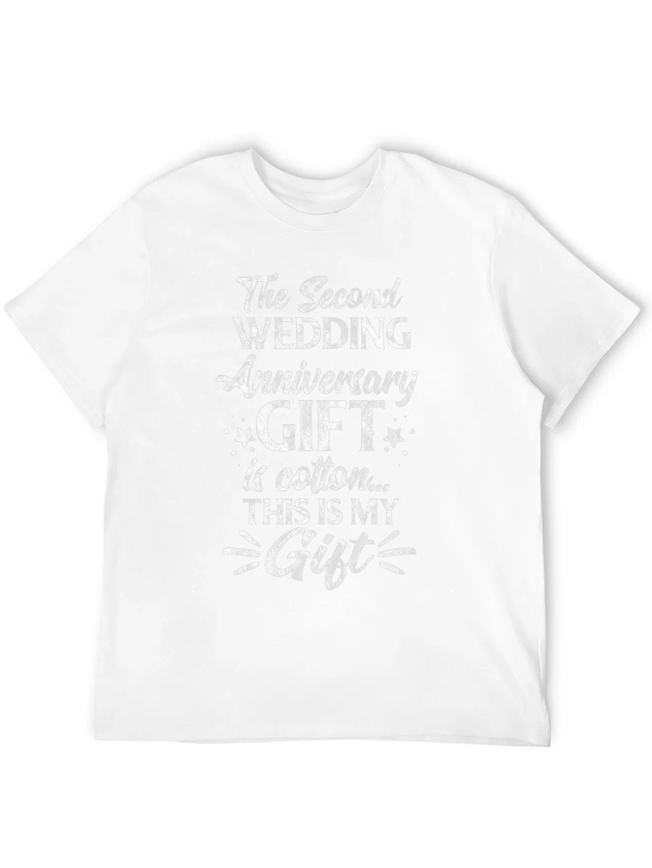 2nd Wedding Anniversary Gift T-Shirt - Cotton Anniversary