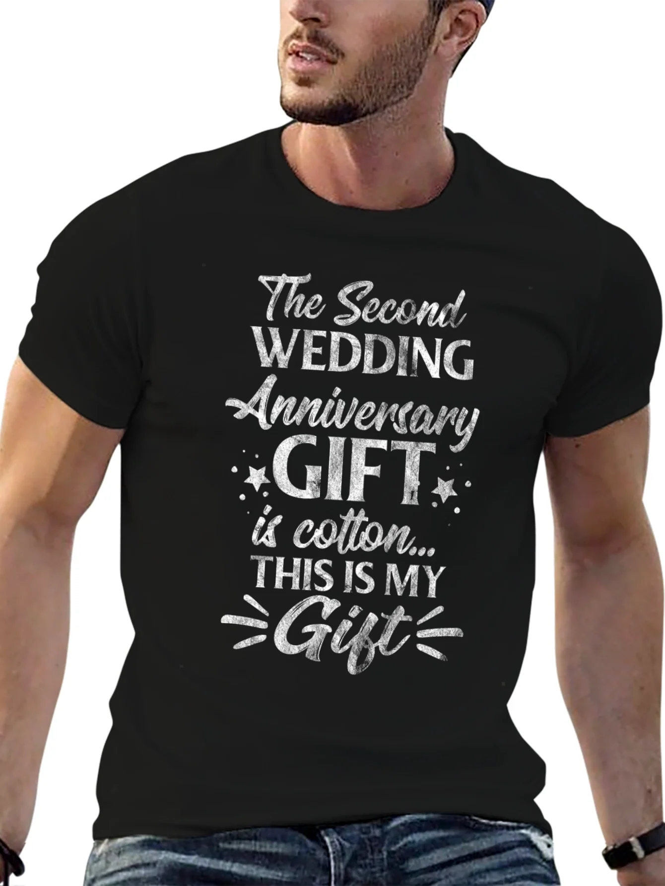 2nd Wedding Anniversary Gift T-Shirt - Cotton Anniversary
