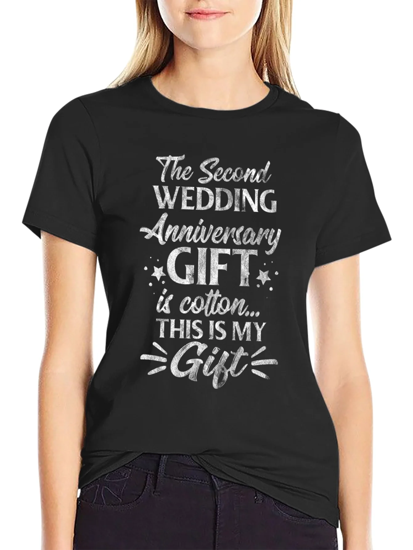 2nd Wedding Anniversary Gift T-Shirt - Cotton Anniversary