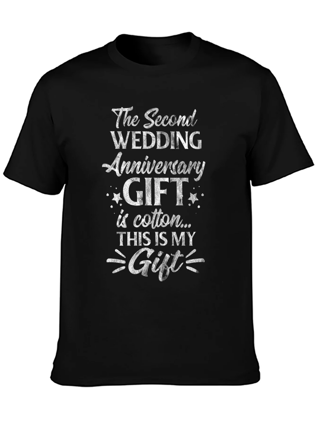 2nd Wedding Anniversary Gift T-Shirt - Cotton Anniversary