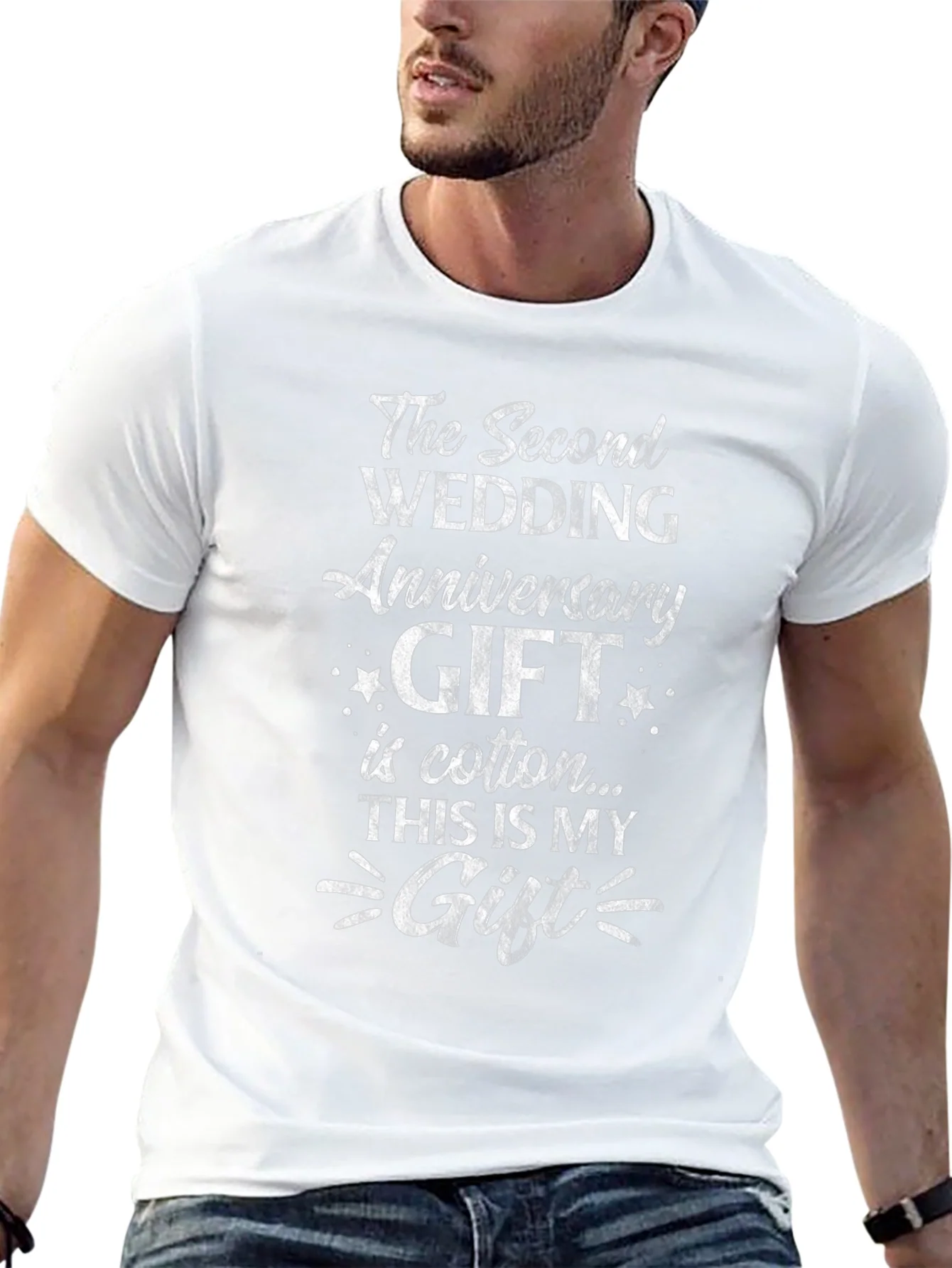 2nd Wedding Anniversary Gift T-Shirt - Cotton Anniversary