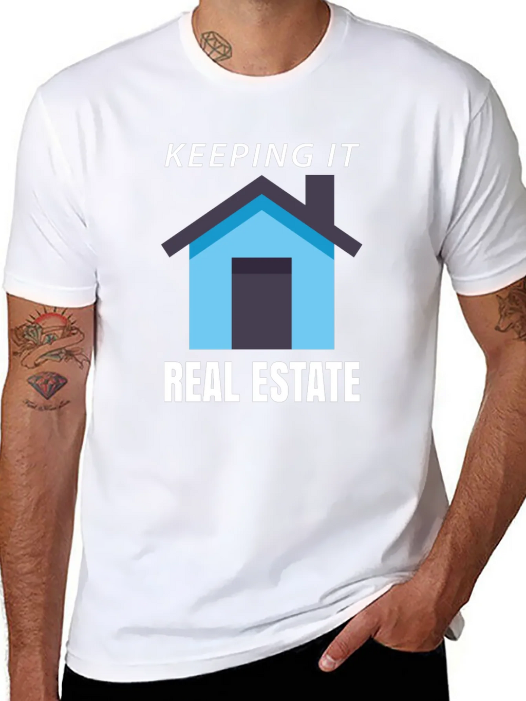 Keeping it Real Estate T-Shirt - Home Graphic