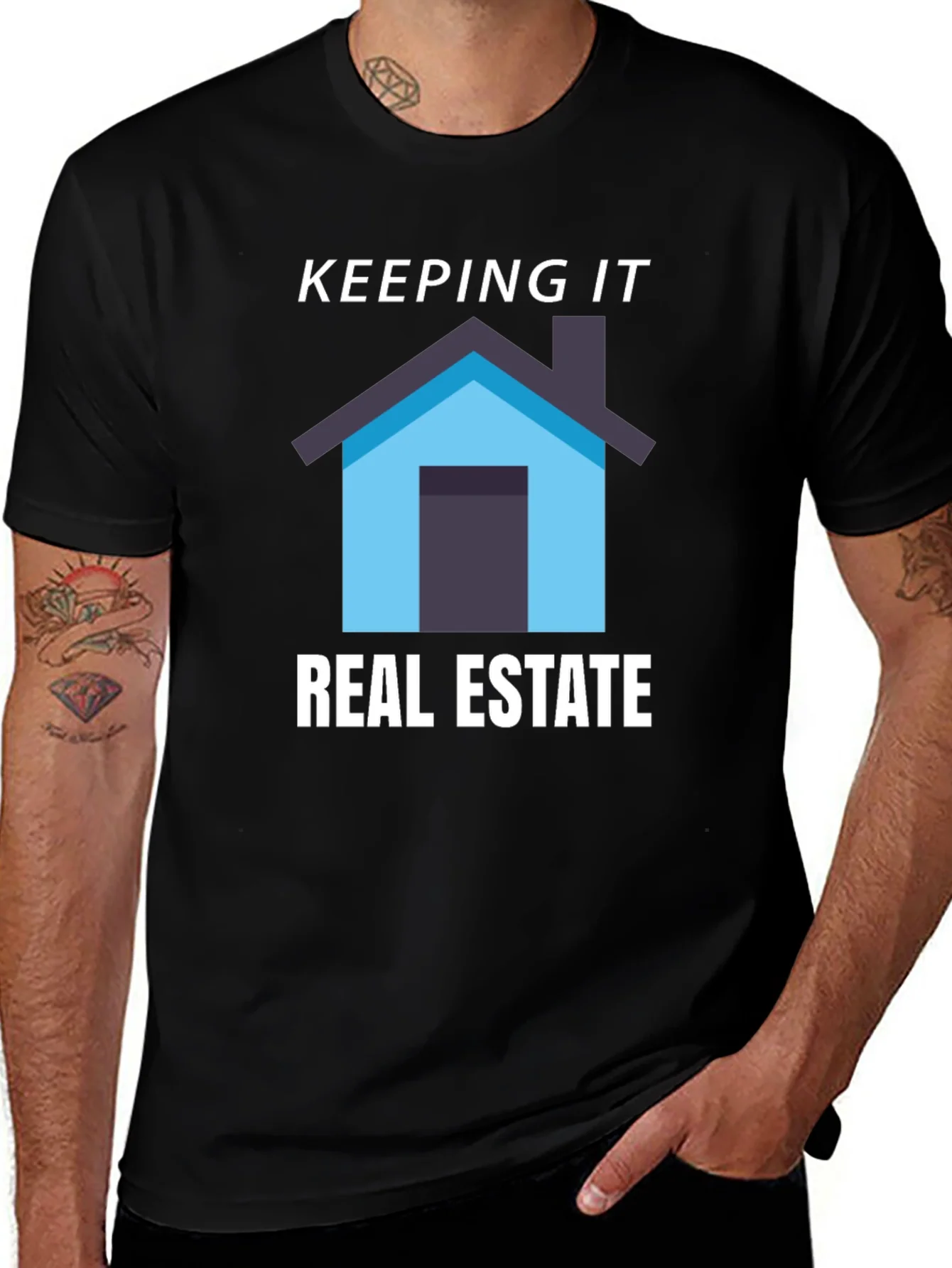 Keeping it Real Estate T-Shirt - Home Graphic