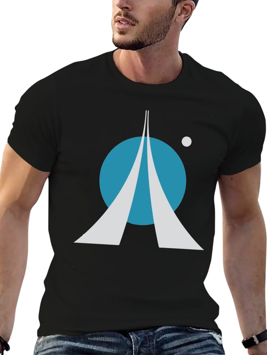 Space Exploration T-Shirt: Retro Rocket Launch Design