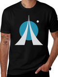 Space Exploration T-Shirt: Retro Rocket Launch Design