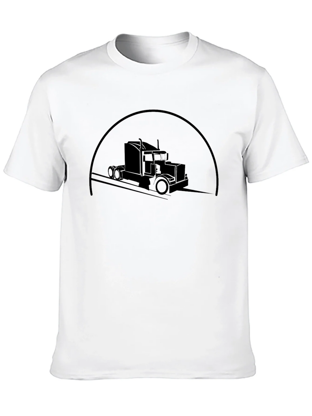 Trucker Silhouette Graphic T-Shirt - Classic Black Tee