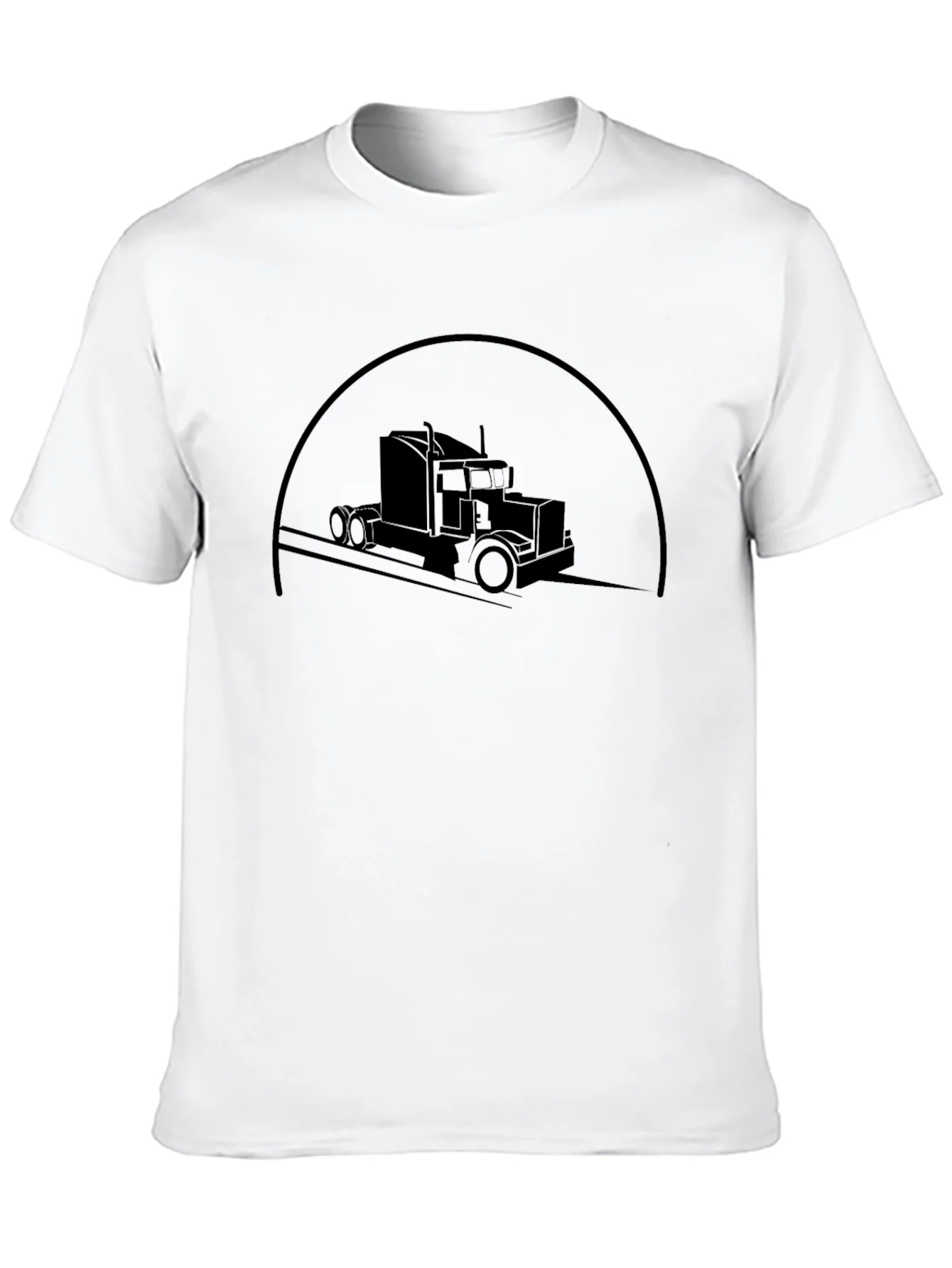 Trucker Silhouette Graphic T-Shirt - Classic Black Tee