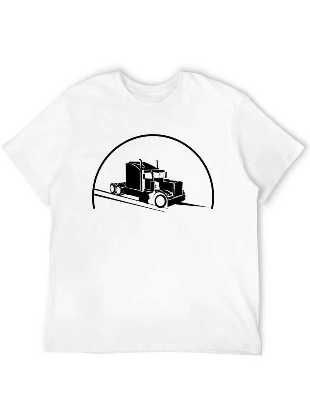 Trucker Silhouette Graphic T-Shirt - Classic Black Tee